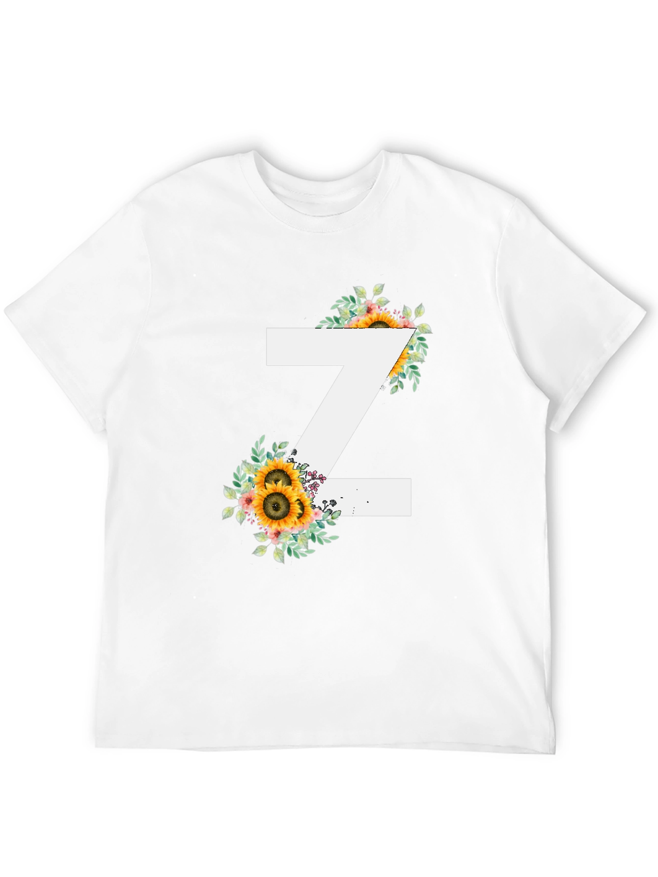Sunflower Initial Z Black T-Shirt