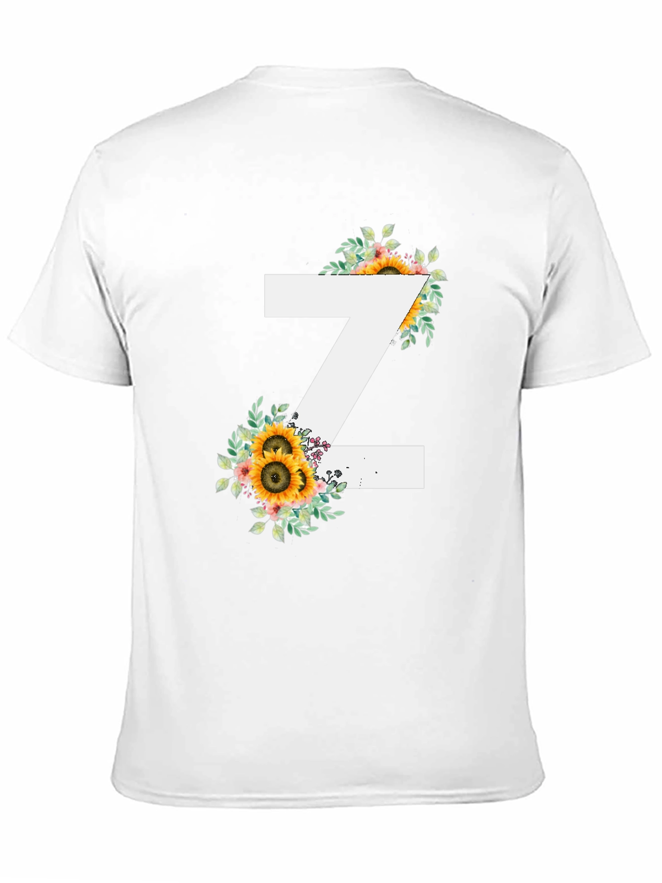 Sunflower Initial Z Black T-Shirt