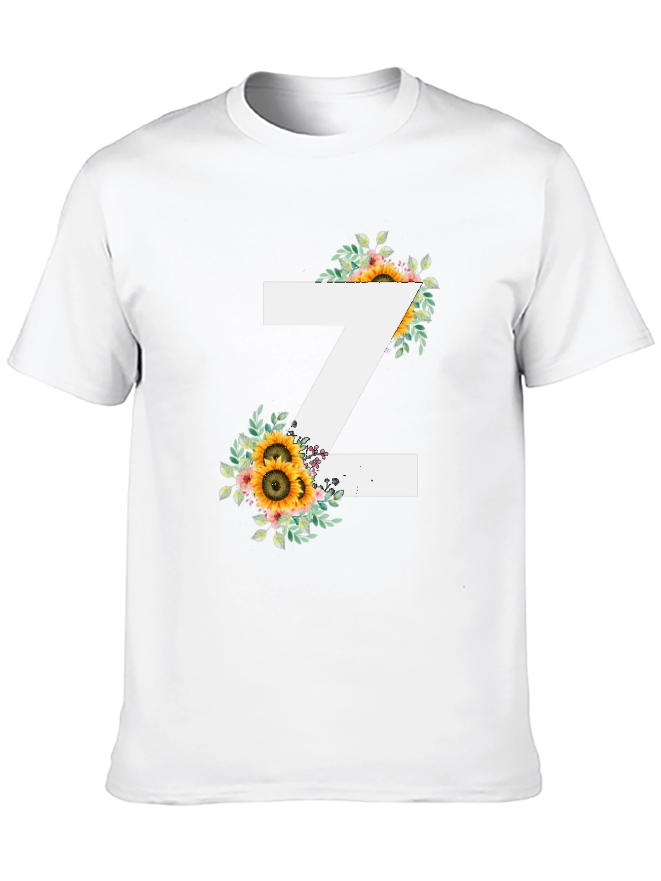 Sunflower Initial Z Black T-Shirt