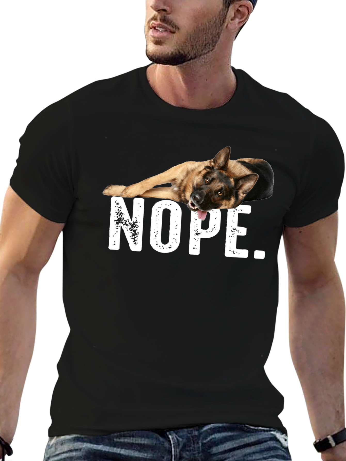 Nope German Shepherd T-Shirt - Funny Dog Tee