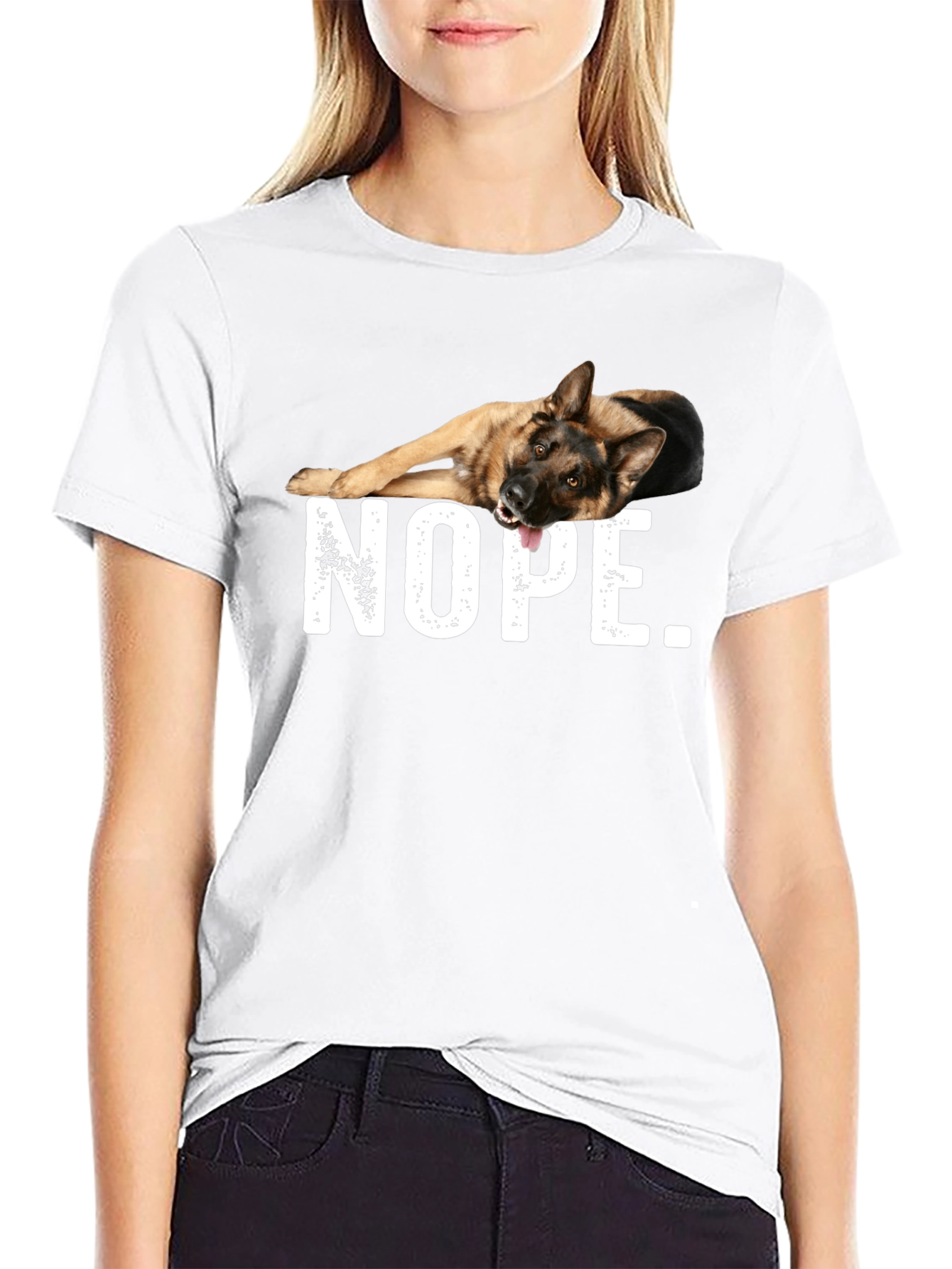 Nope German Shepherd T-Shirt - Funny Dog Tee
