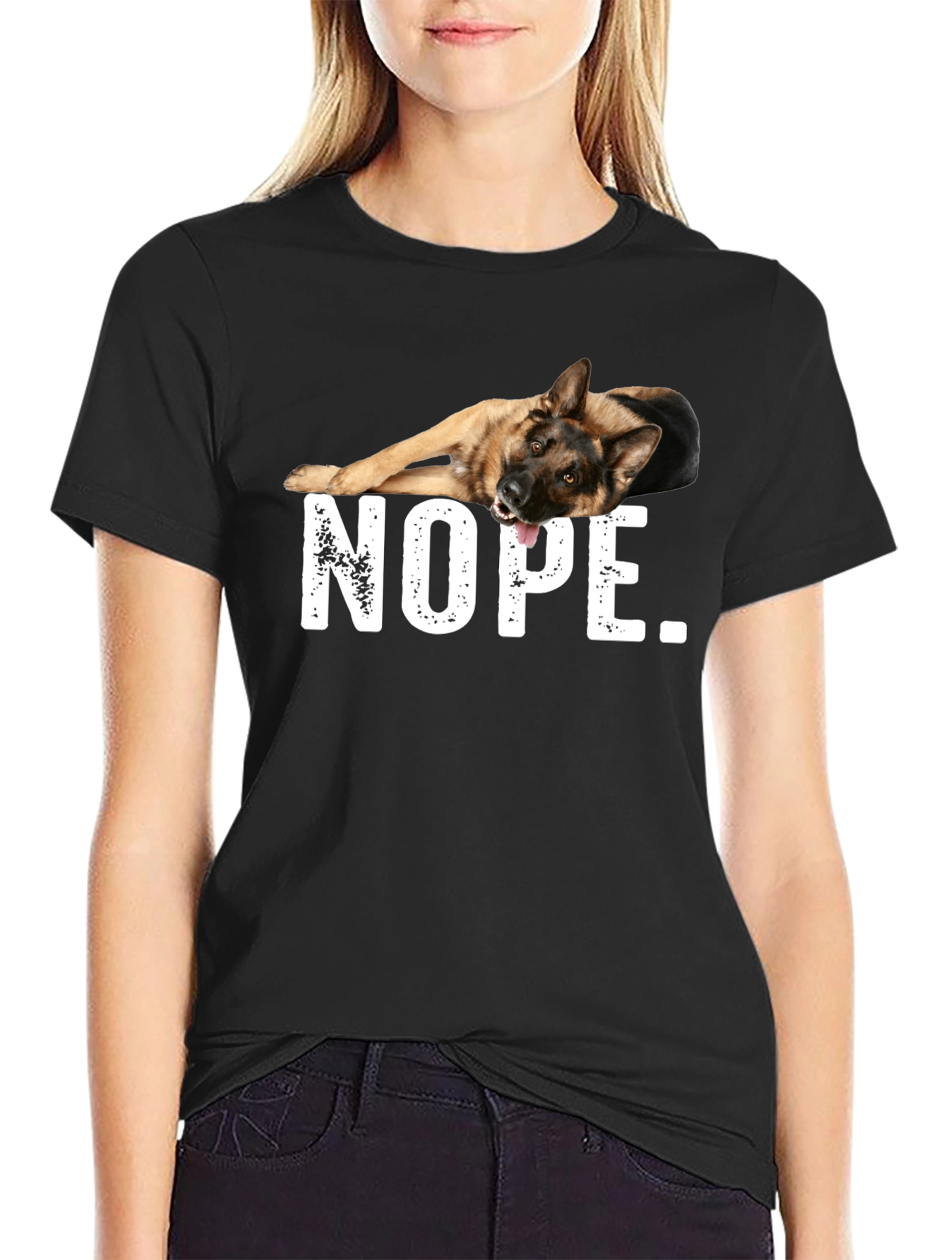 Nope German Shepherd T-Shirt - Funny Dog Tee