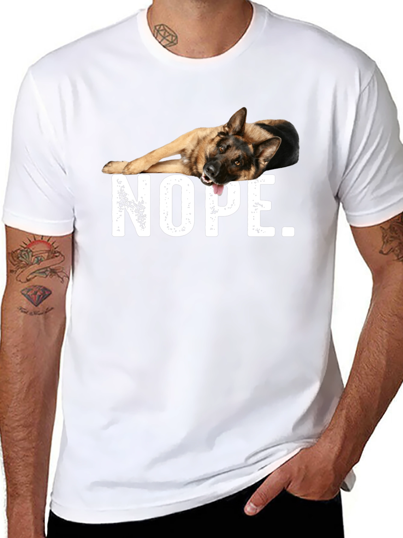Nope German Shepherd T-Shirt - Funny Dog Tee