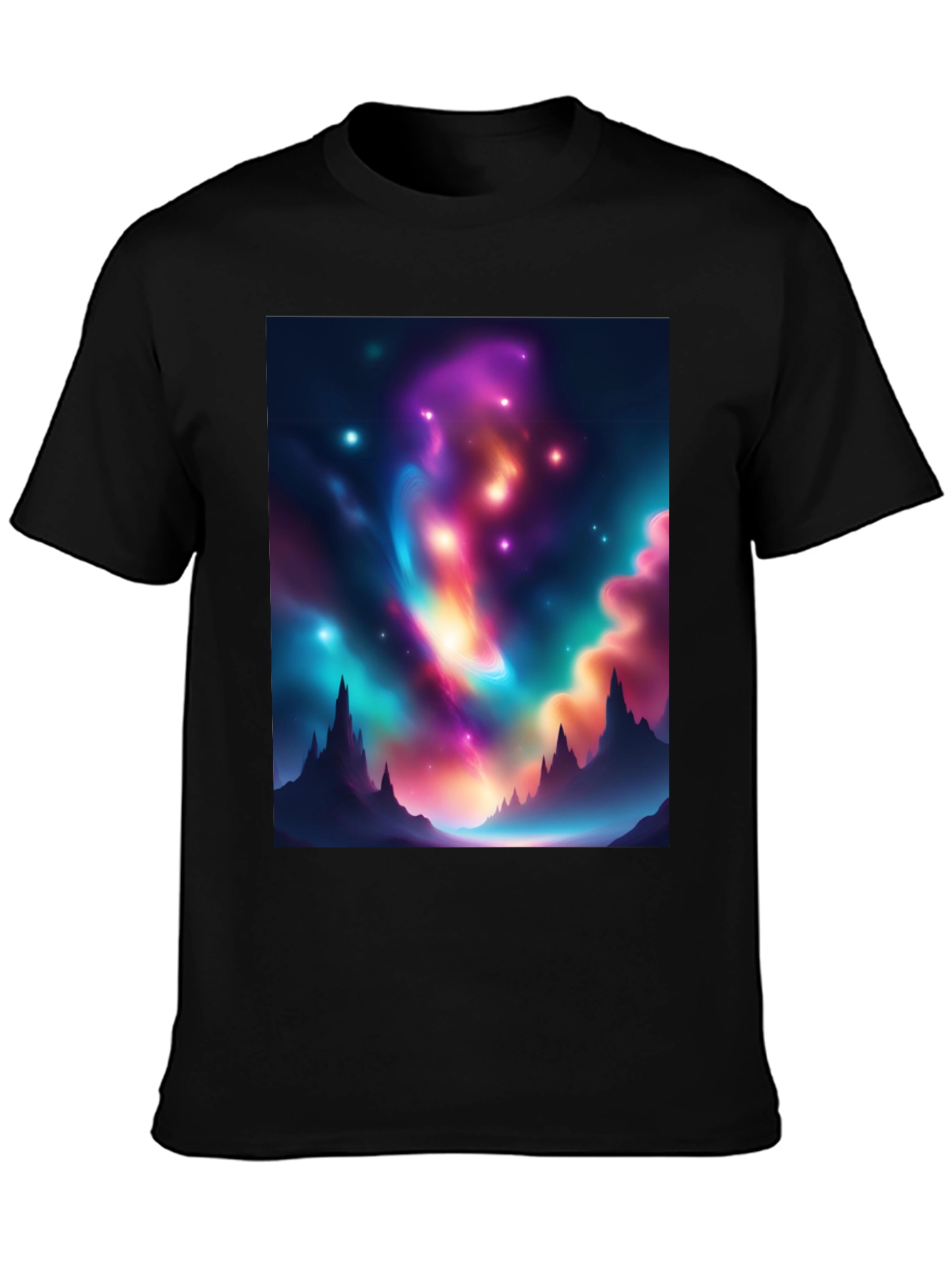 Nebula Peak Black T-Shirt