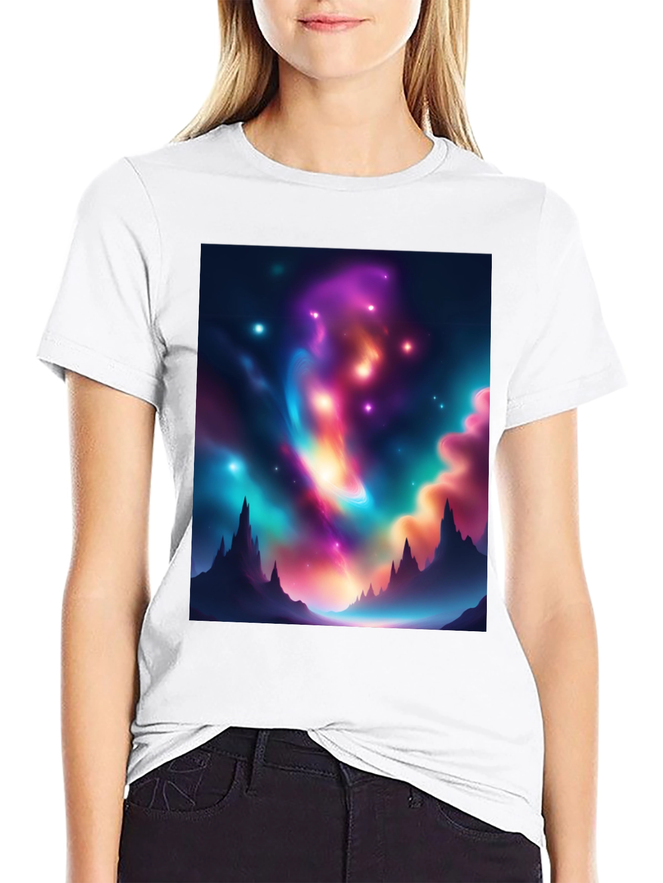 Nebula Peak Black T-Shirt