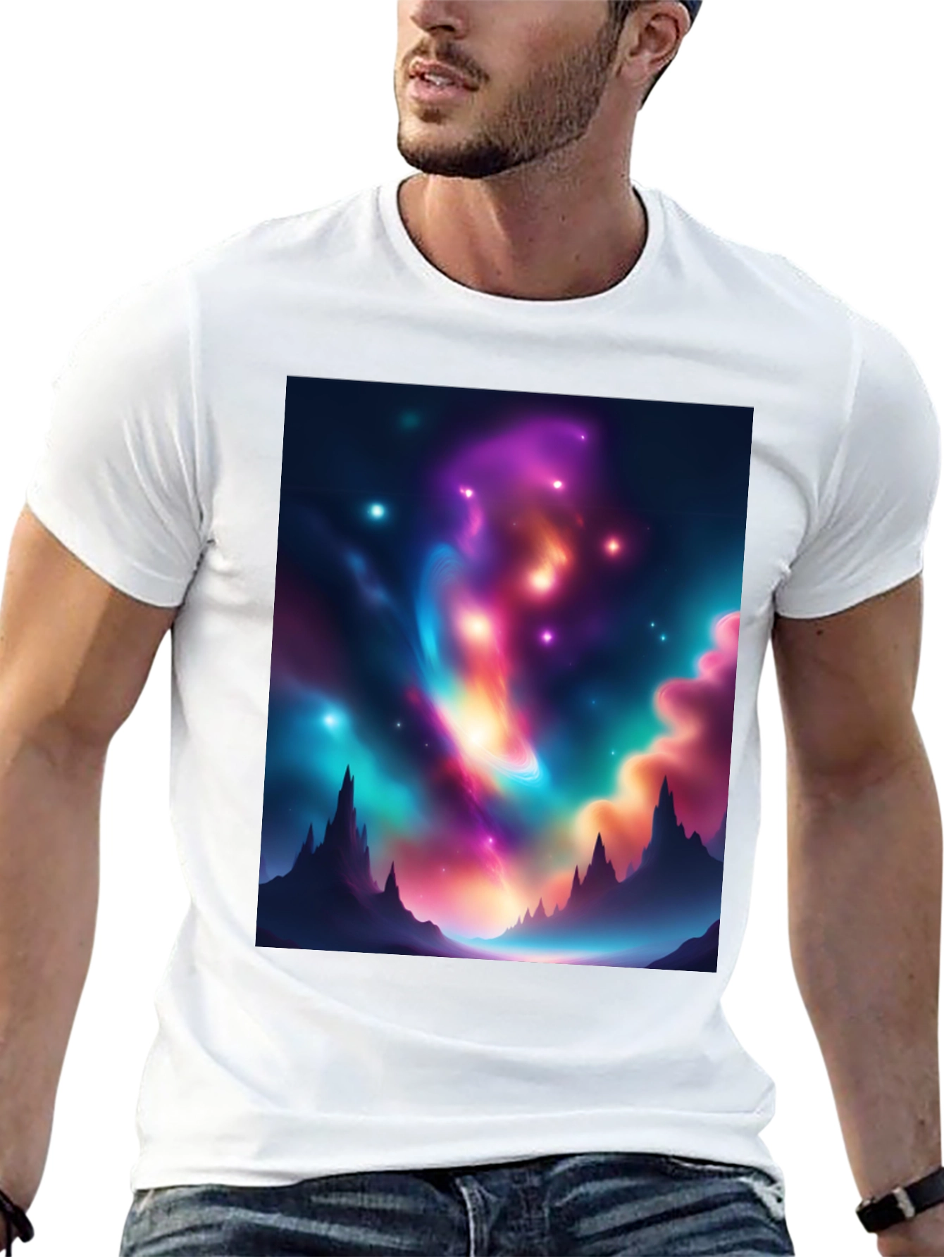 Nebula Peak Black T-Shirt