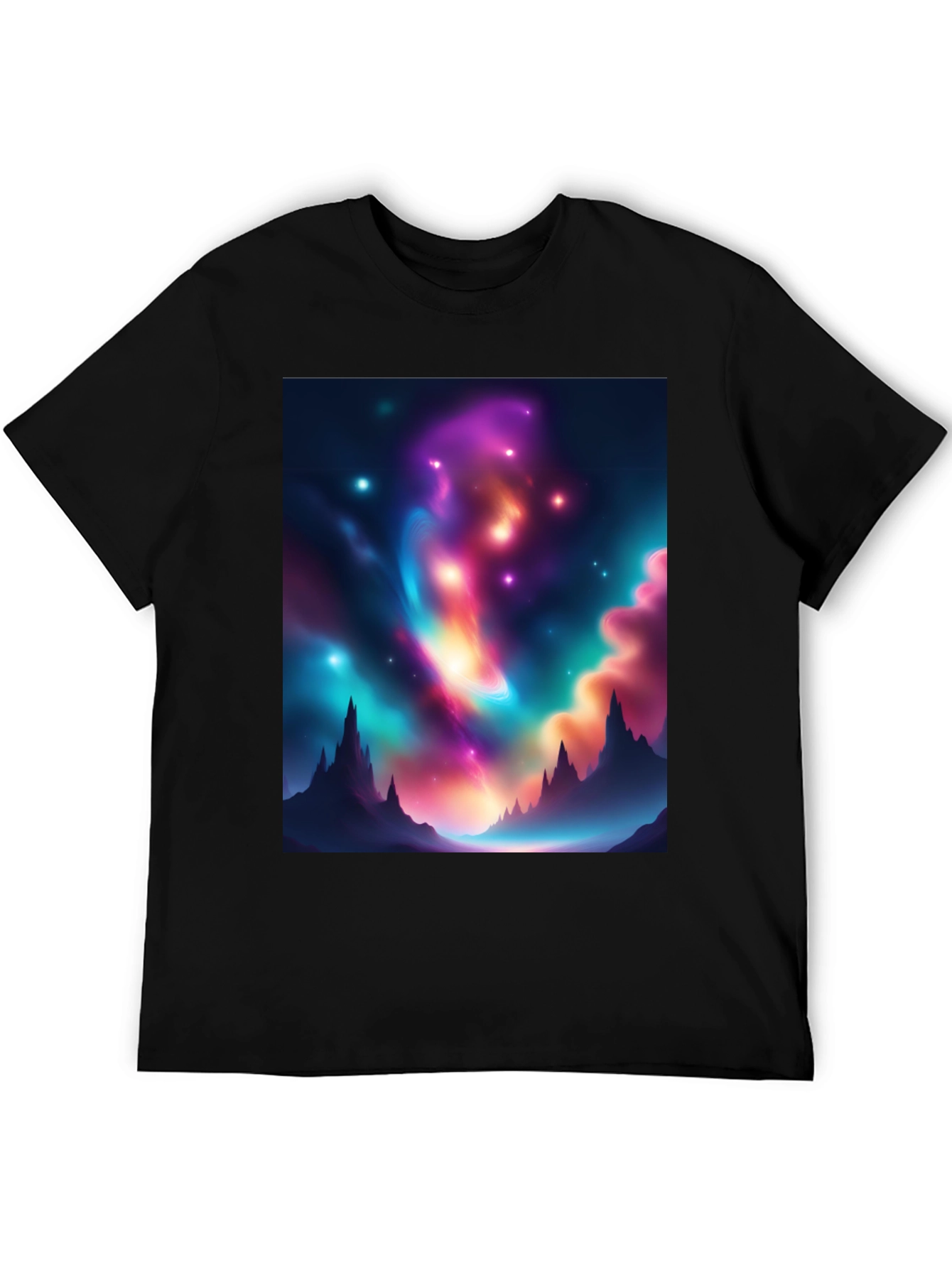 Nebula Peak Black T-Shirt