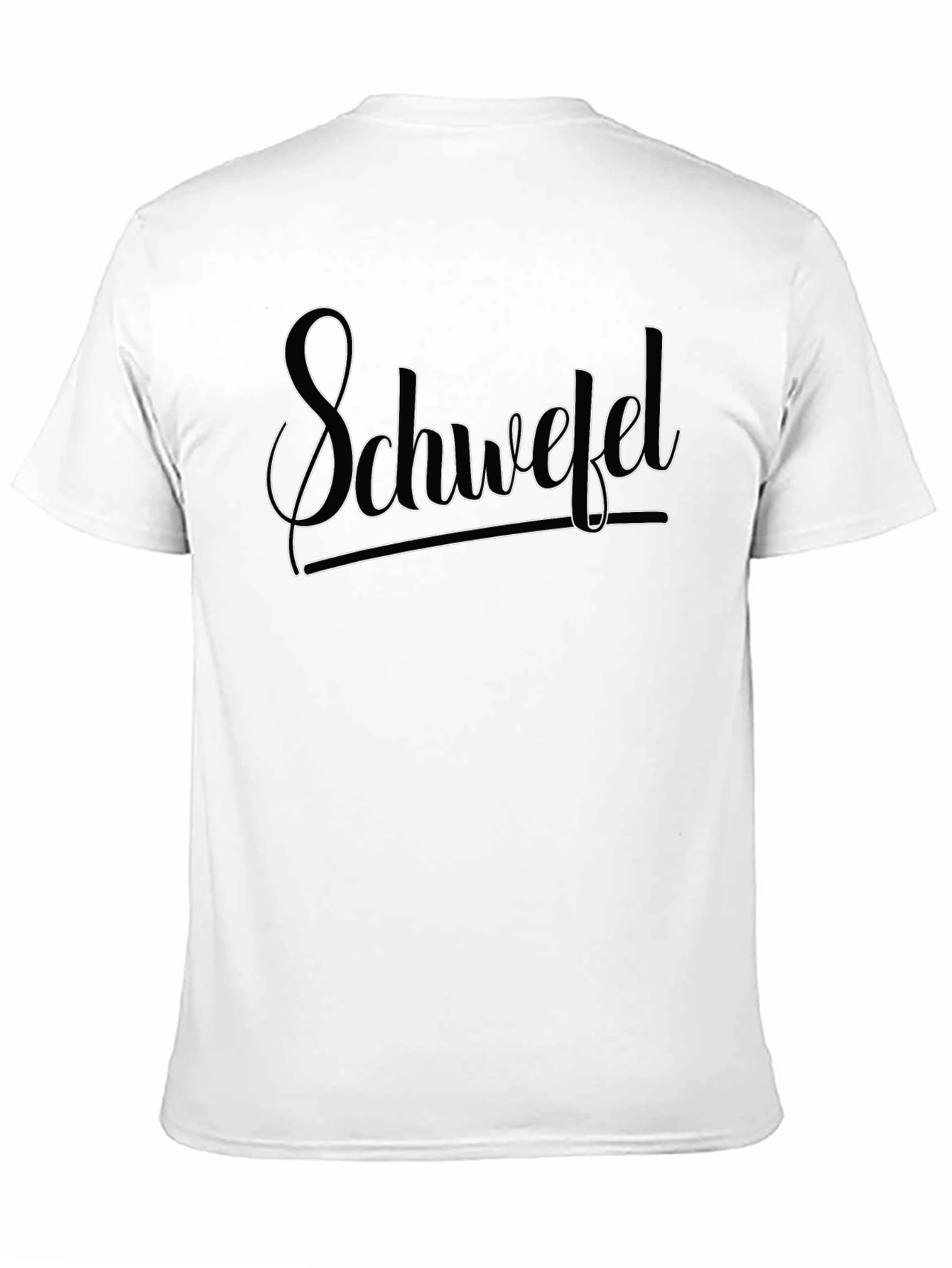 Schwefel Text Design Black T-Shirt