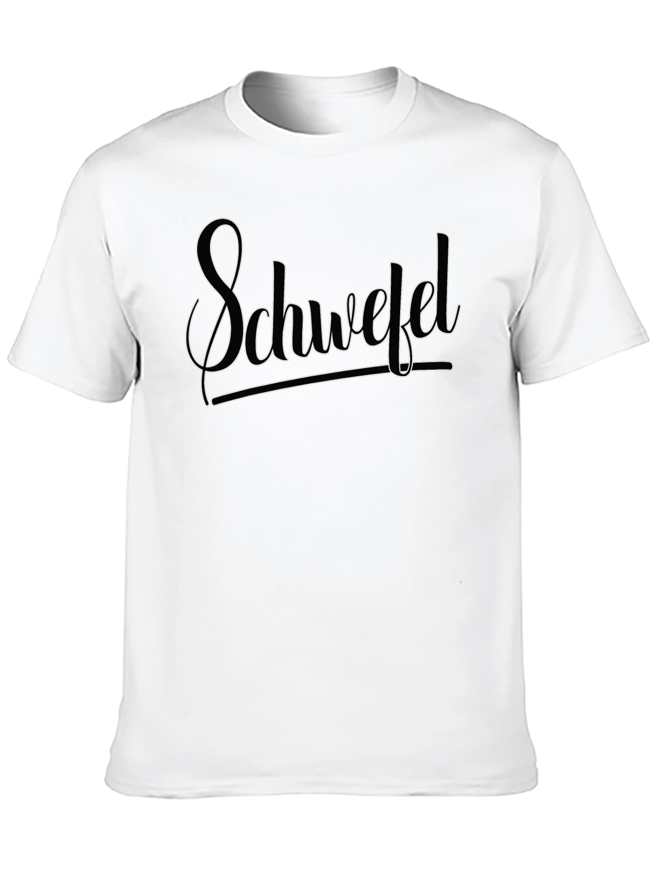 Schwefel Text Design Black T-Shirt