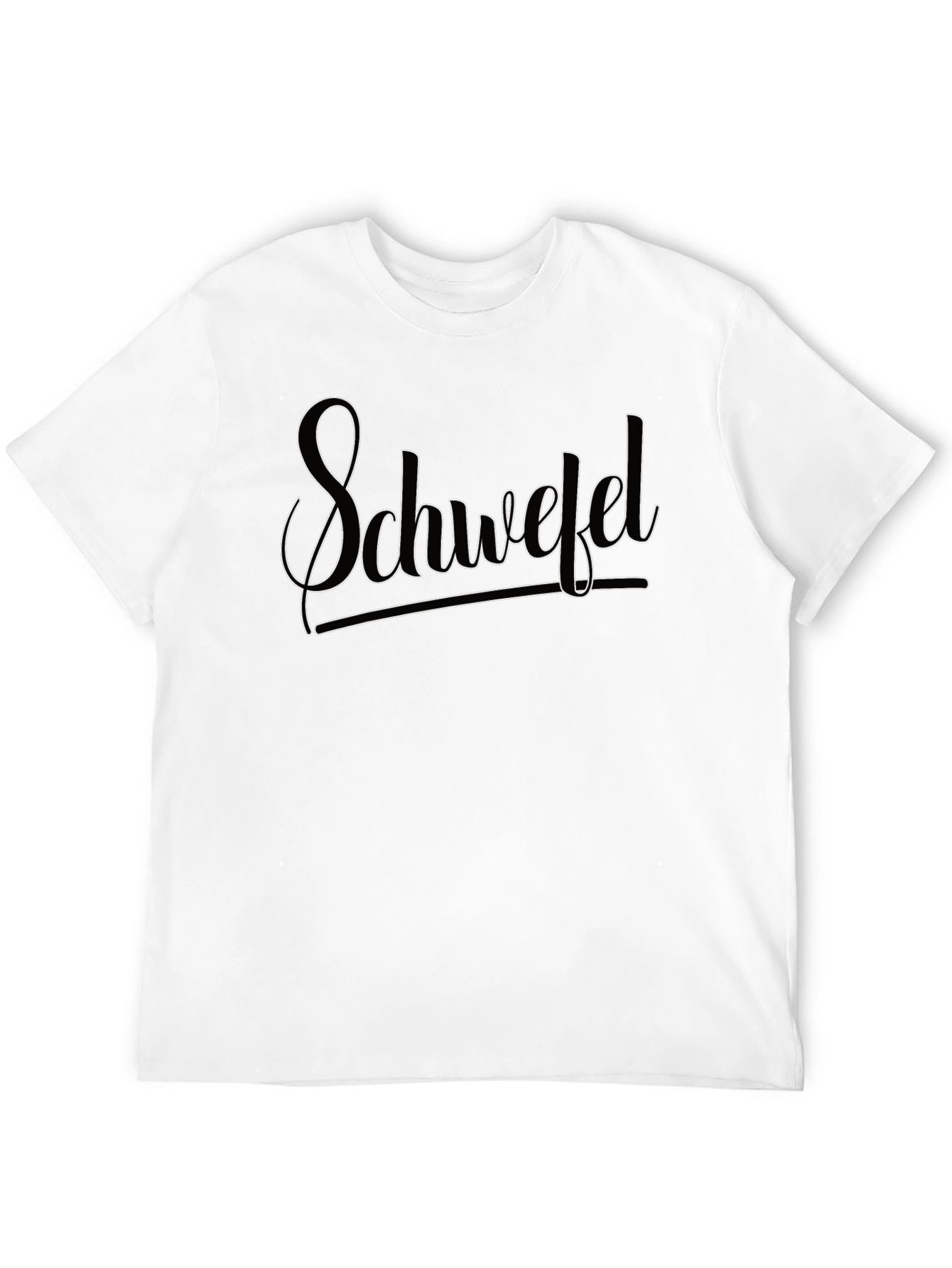 Schwefel Text Design Black T-Shirt