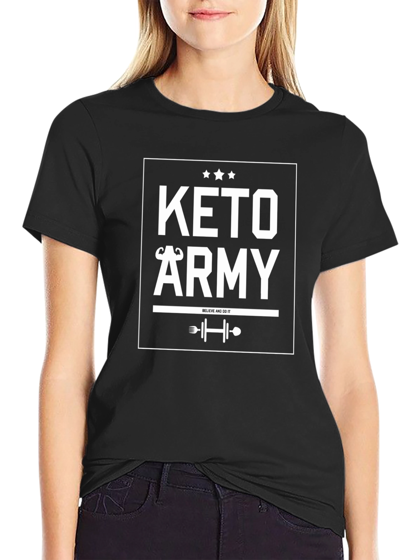 Keto Army Graphic T-Shirt - Black