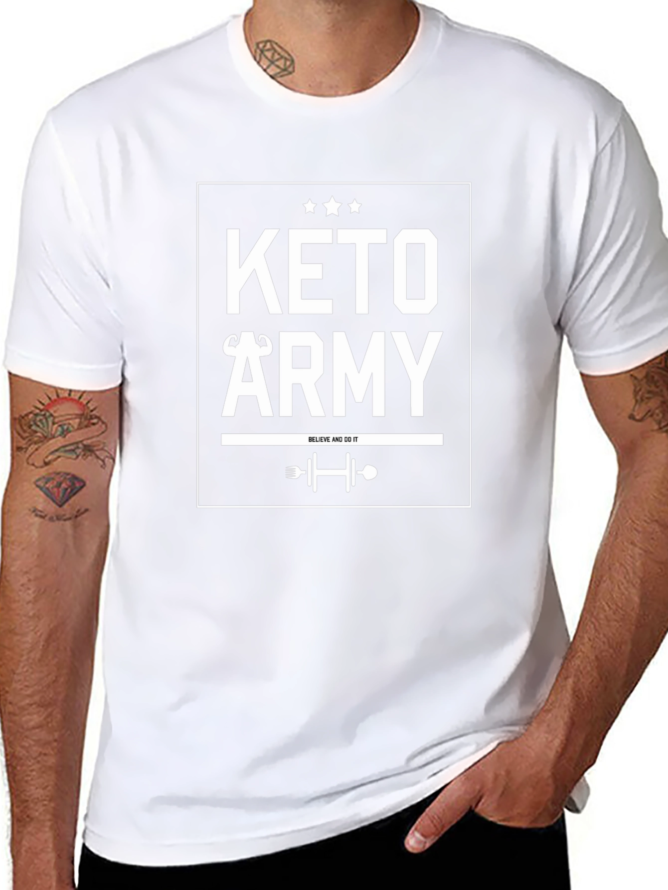 Keto Army Graphic T-Shirt - Black