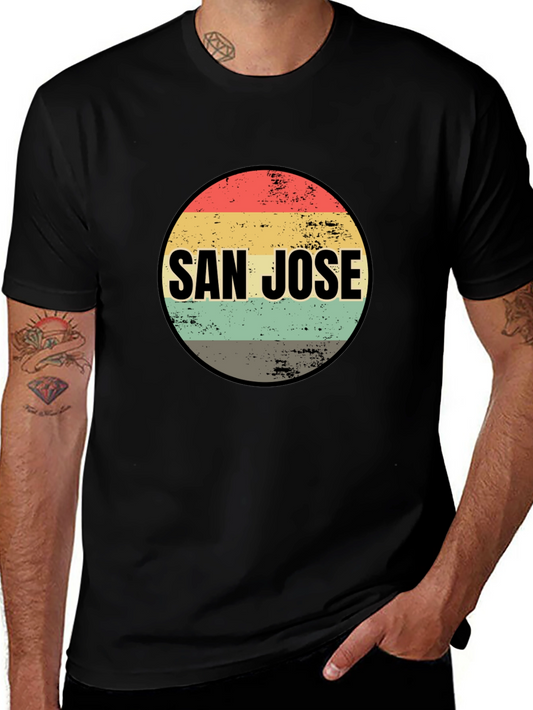 Vintage San Jose Retro Circle T-Shirt