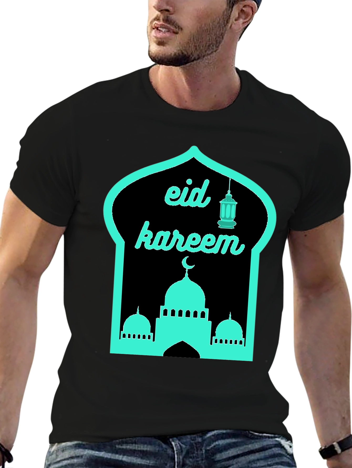 Eid Kareem T-Shirt - Mosque Lantern Design