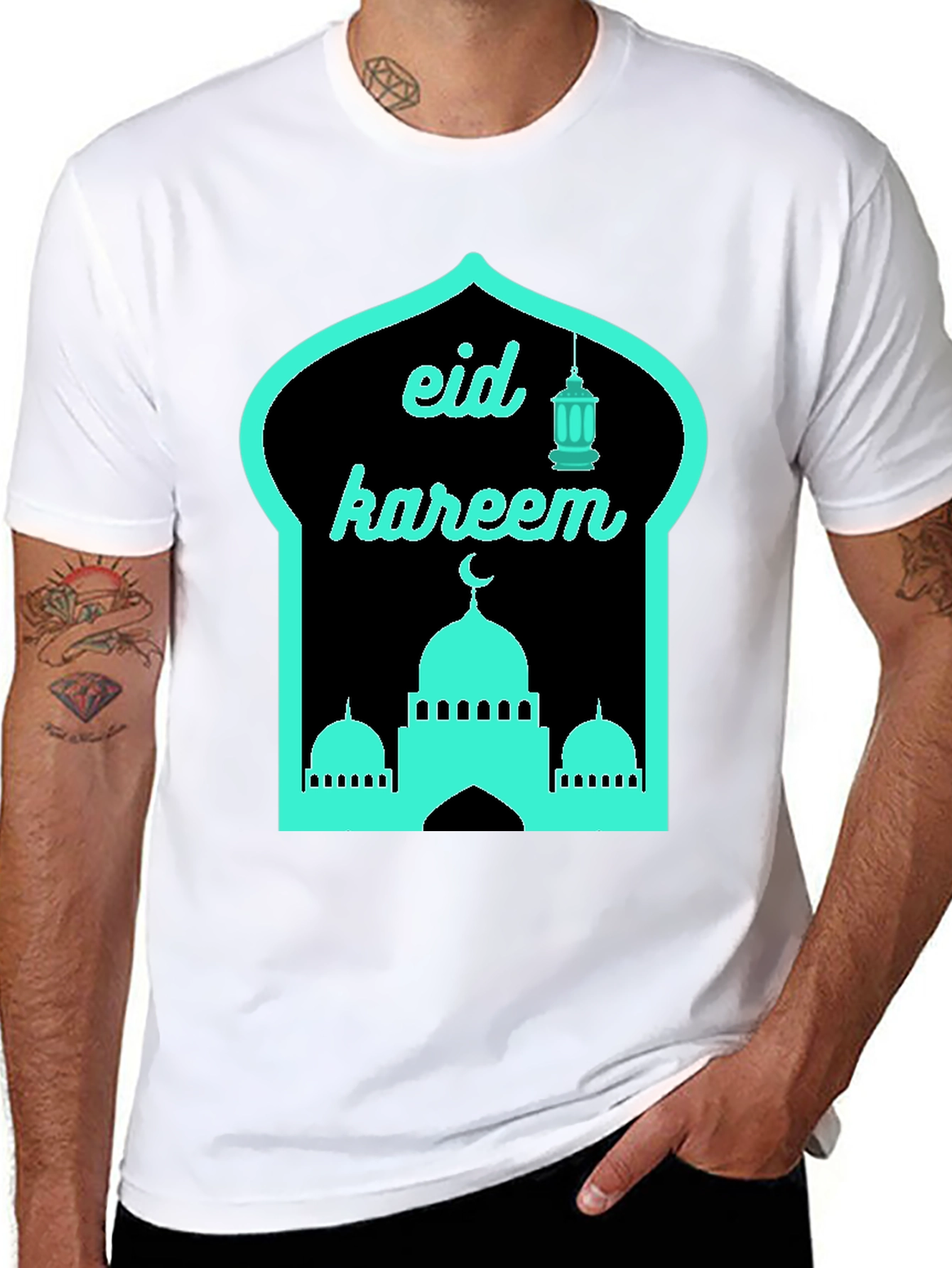 Eid Kareem T-Shirt - Mosque Lantern Design