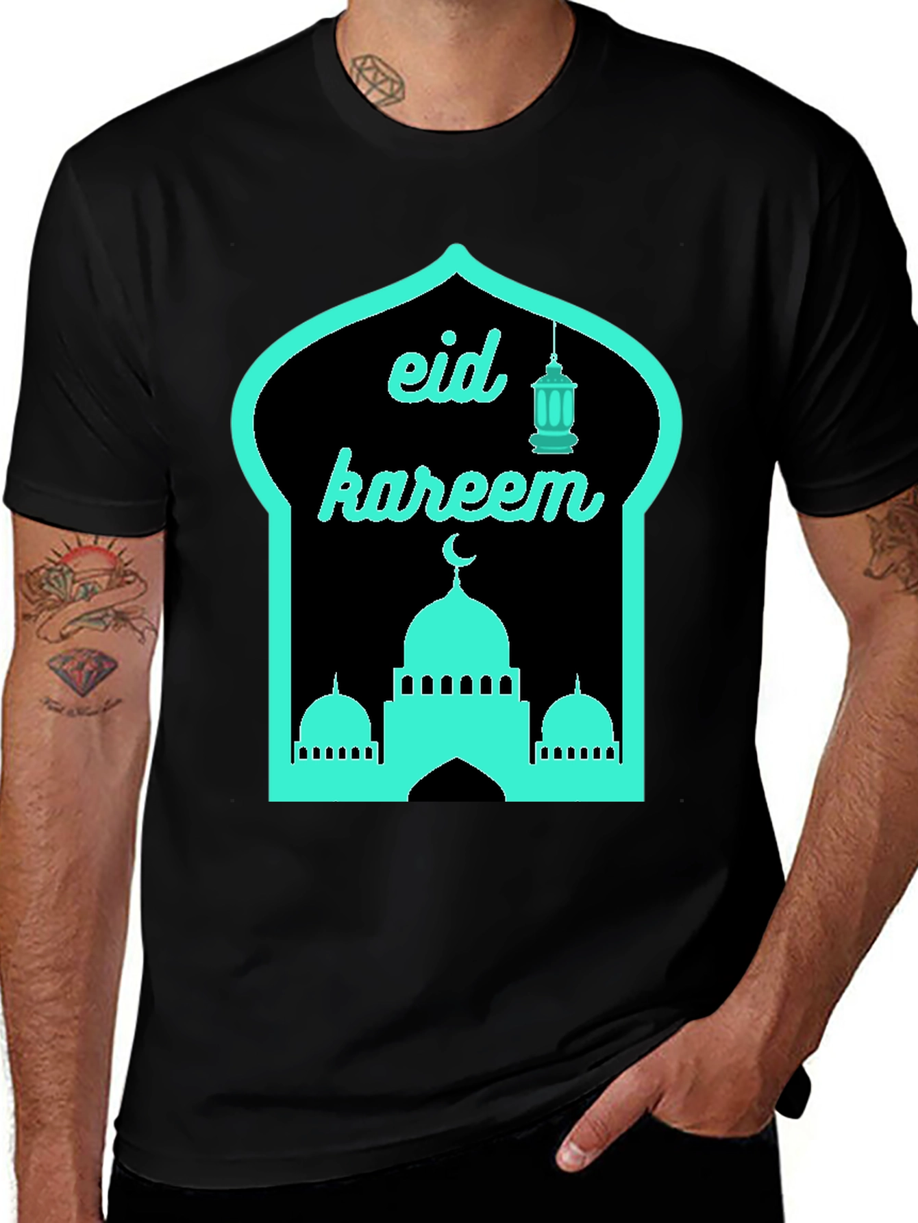 Eid Kareem T-Shirt - Mosque Lantern Design