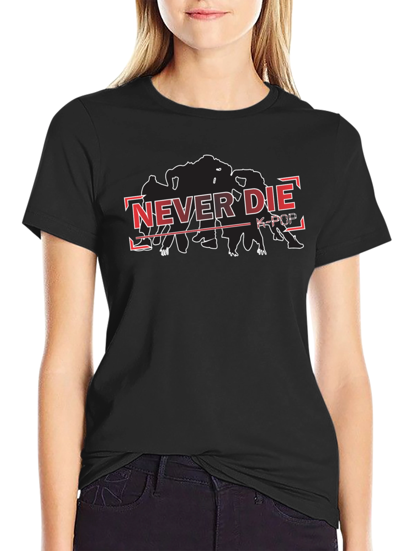Never Die K-Pop Black T-Shirt