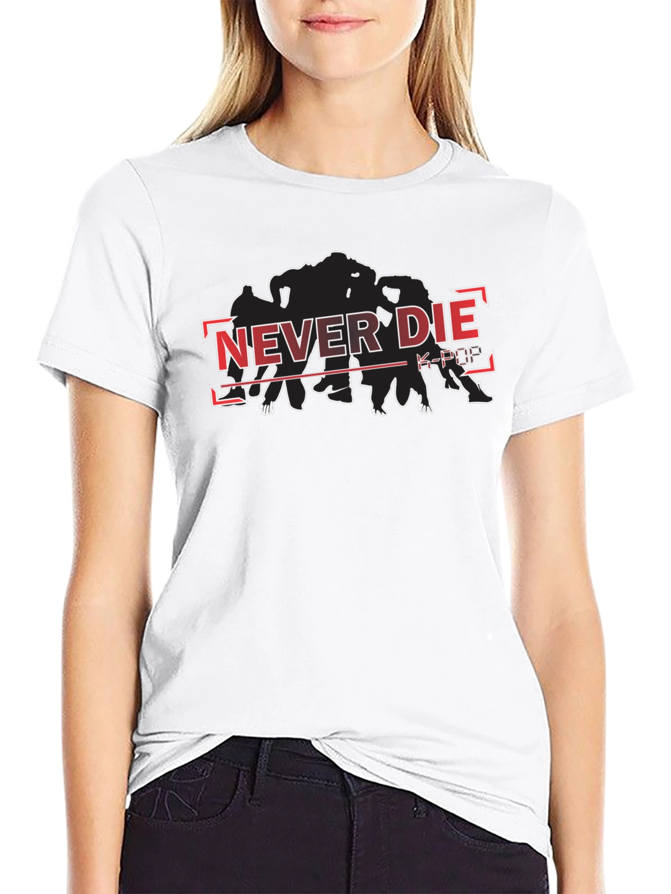 Never Die K-Pop Black T-Shirt