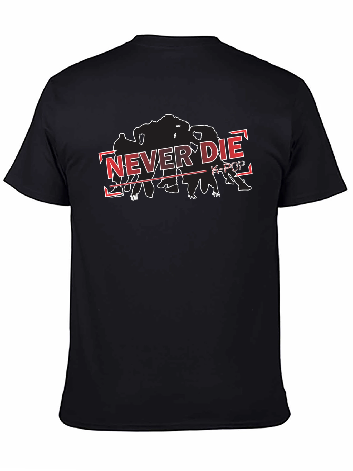 Never Die K-Pop Black T-Shirt