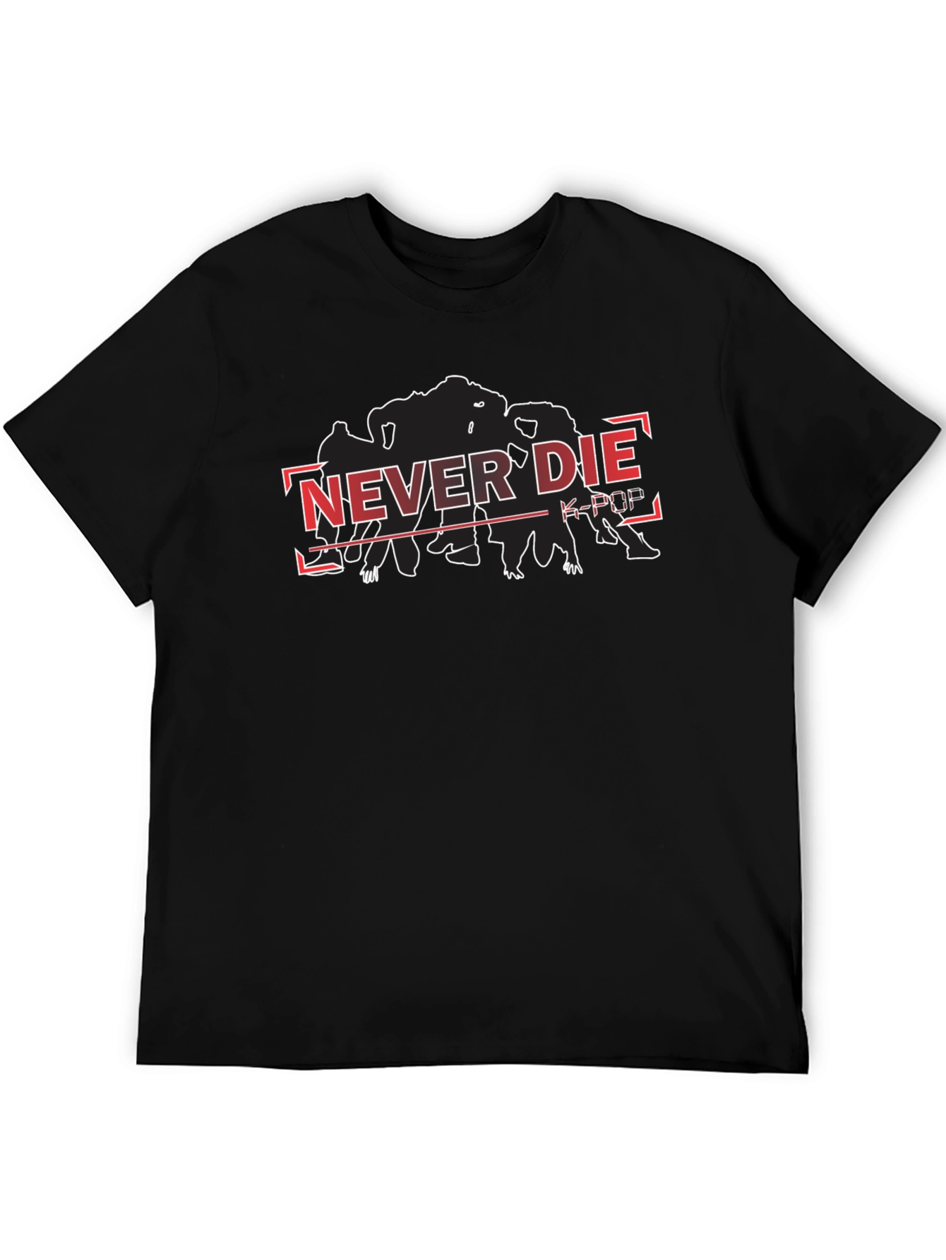 Never Die K-Pop Black T-Shirt