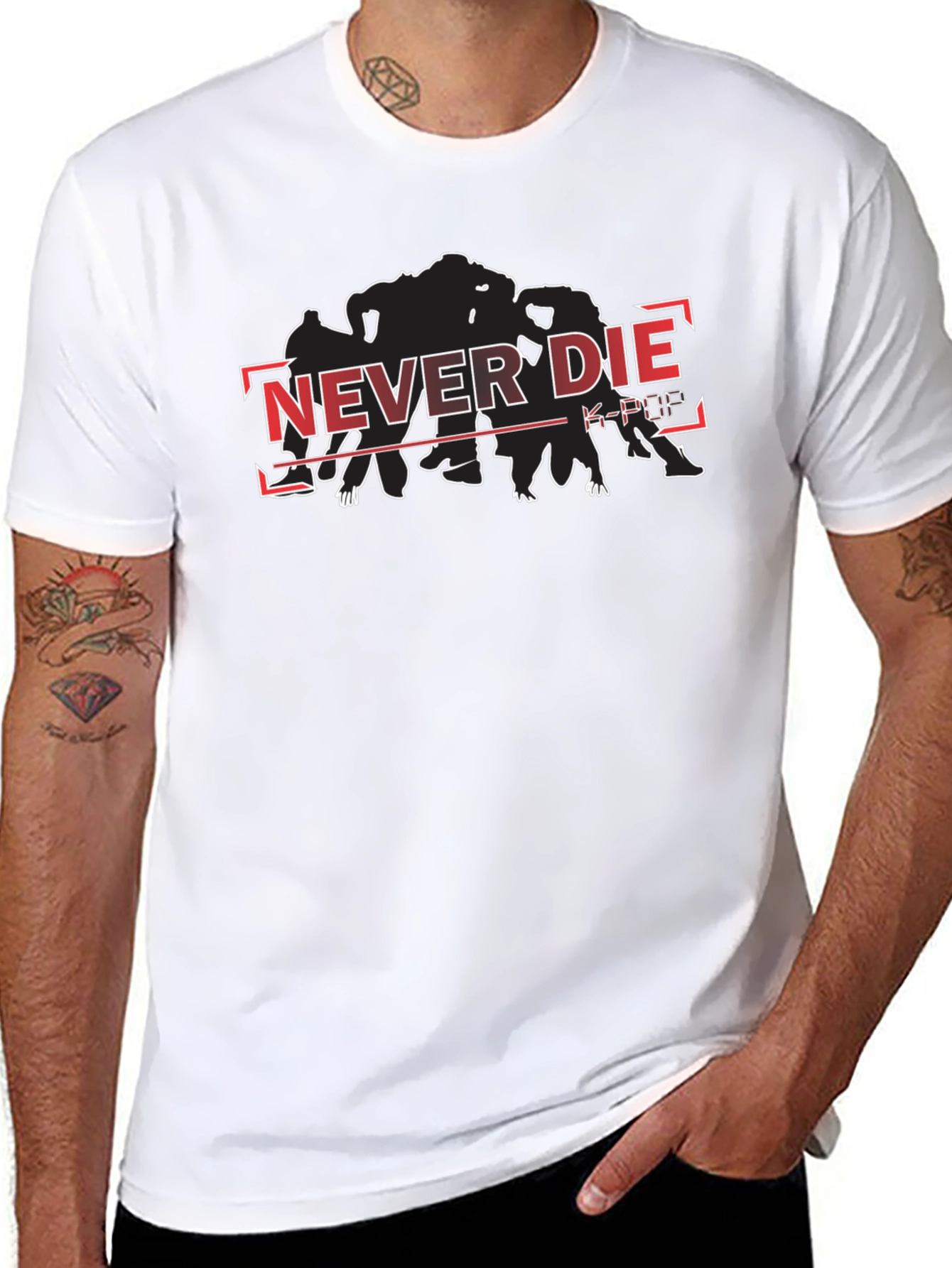 Never Die K-Pop Black T-Shirt