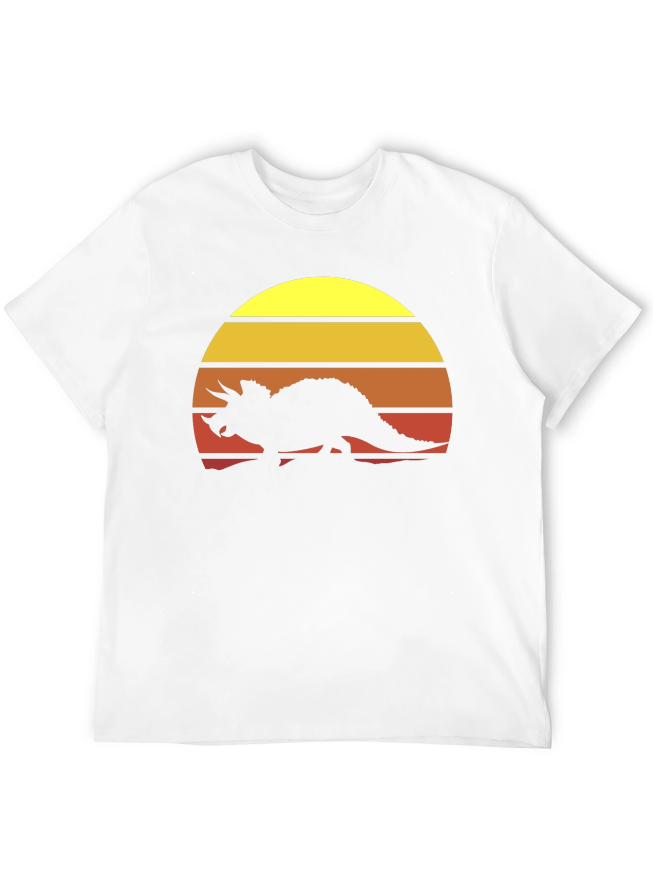 Retro Dinosaur Sunset Graphic Tee