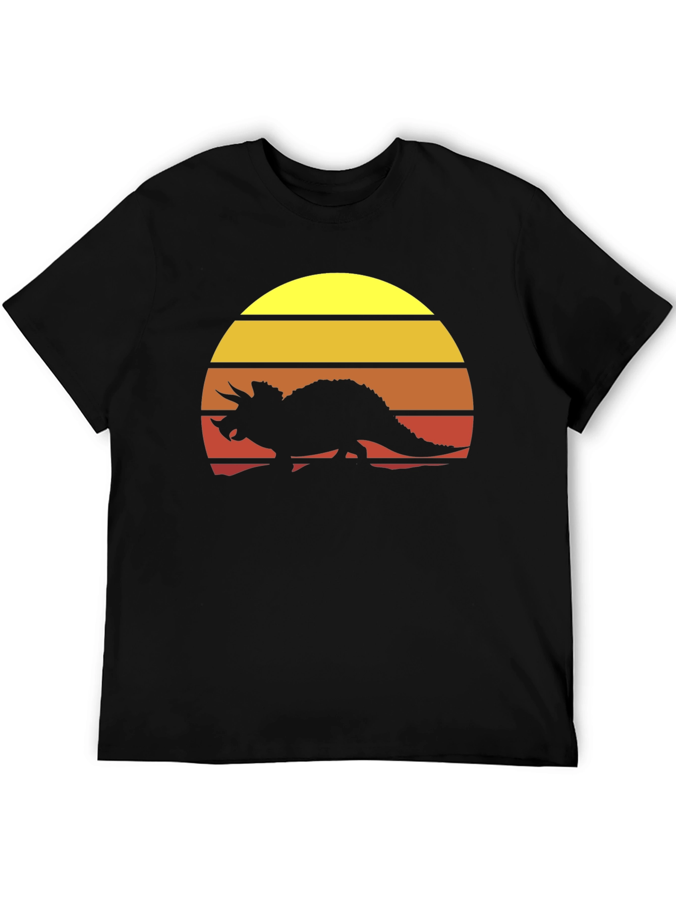 Retro Dinosaur Sunset Graphic Tee