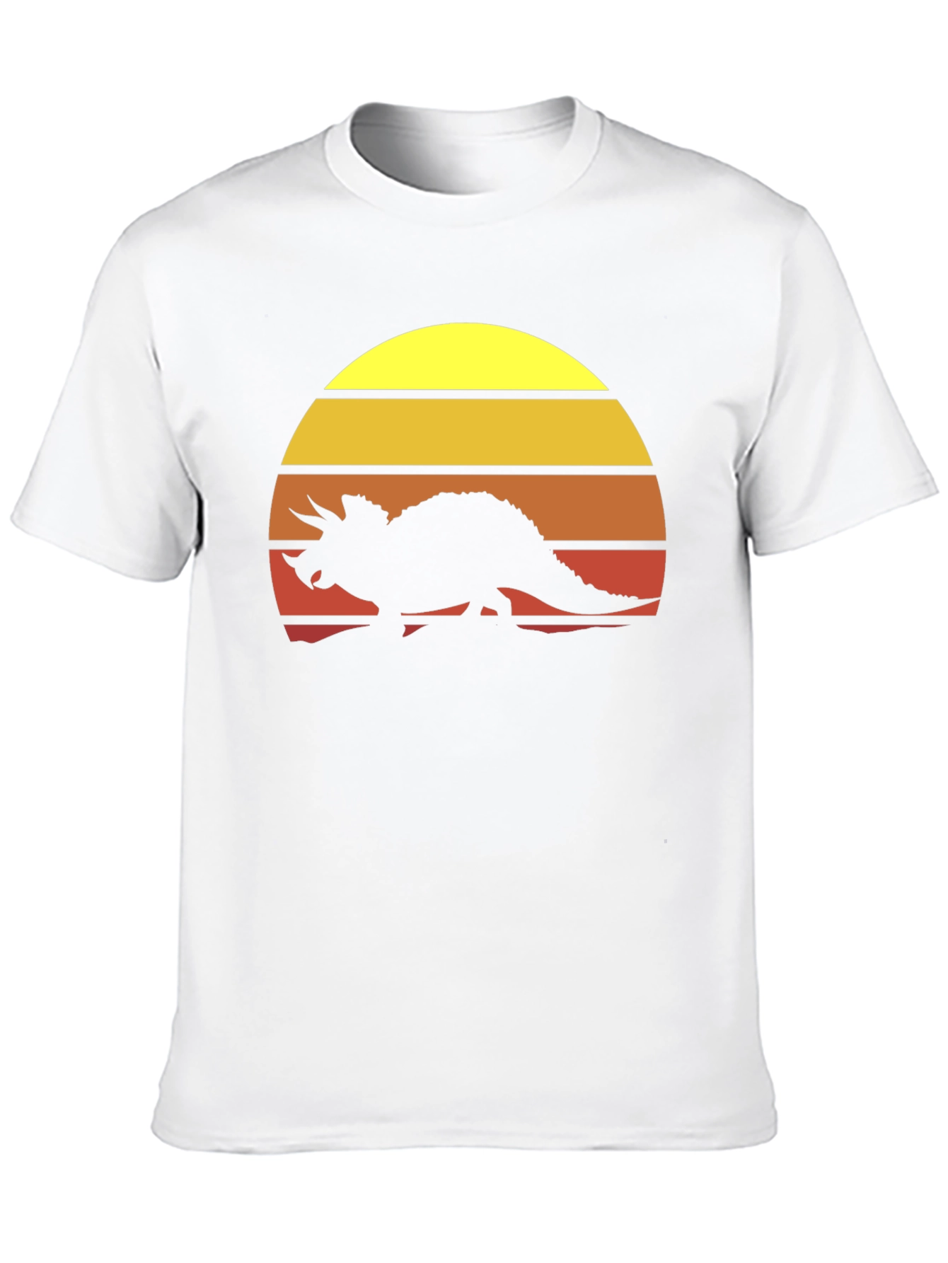 Retro Dinosaur Sunset Graphic Tee
