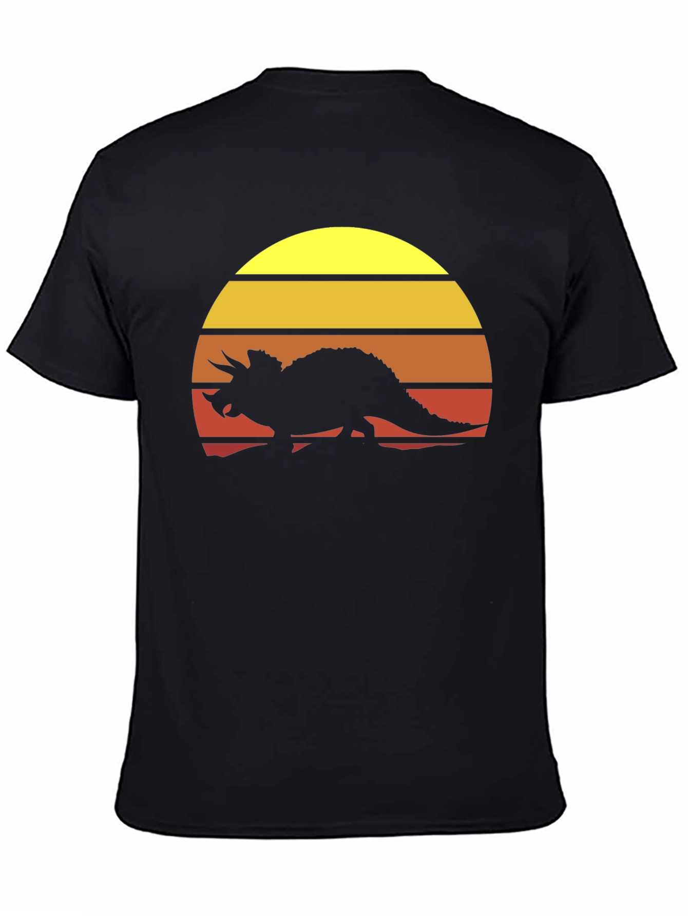 Retro Dinosaur Sunset Graphic Tee