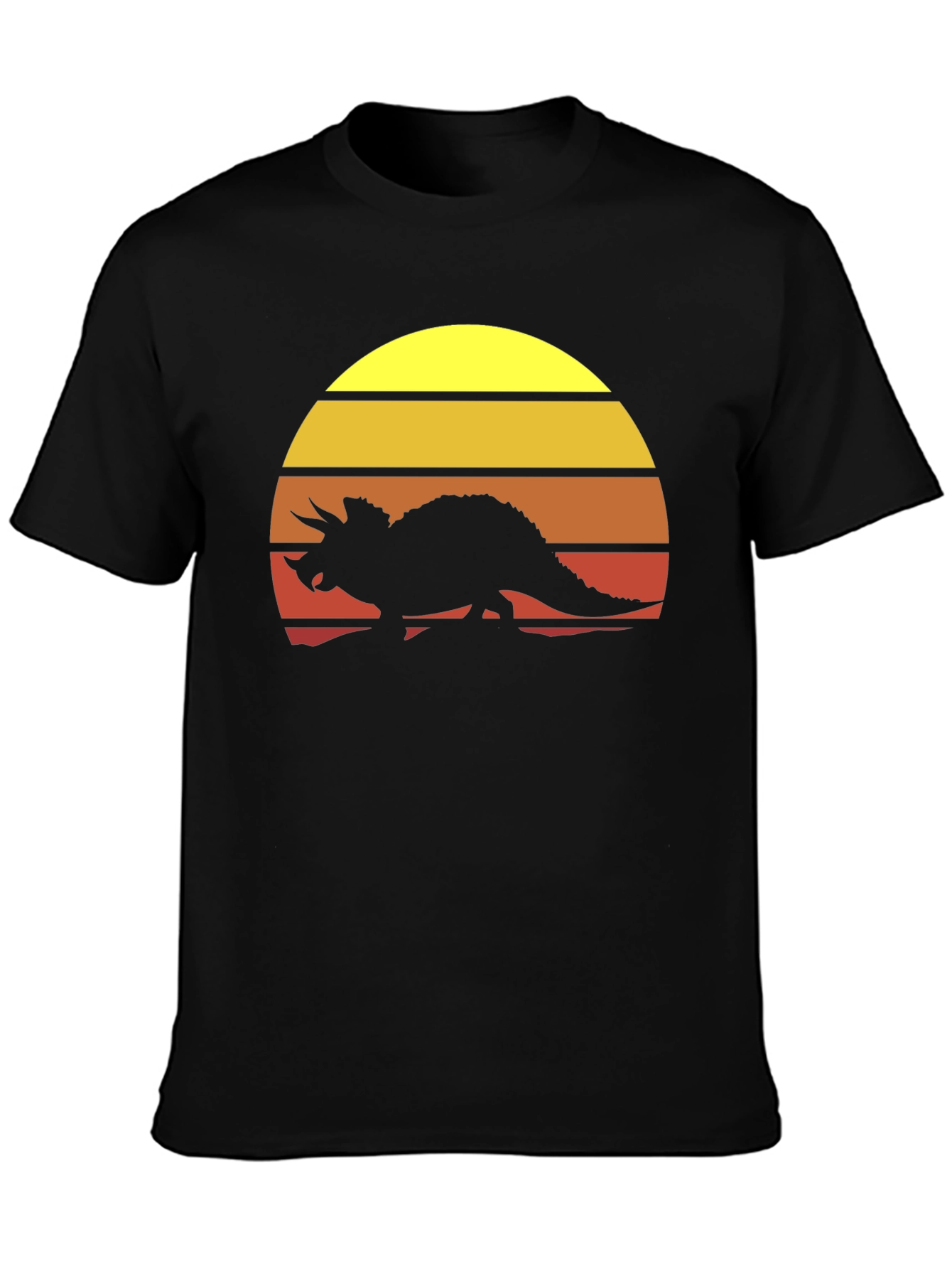 Retro Dinosaur Sunset Graphic Tee