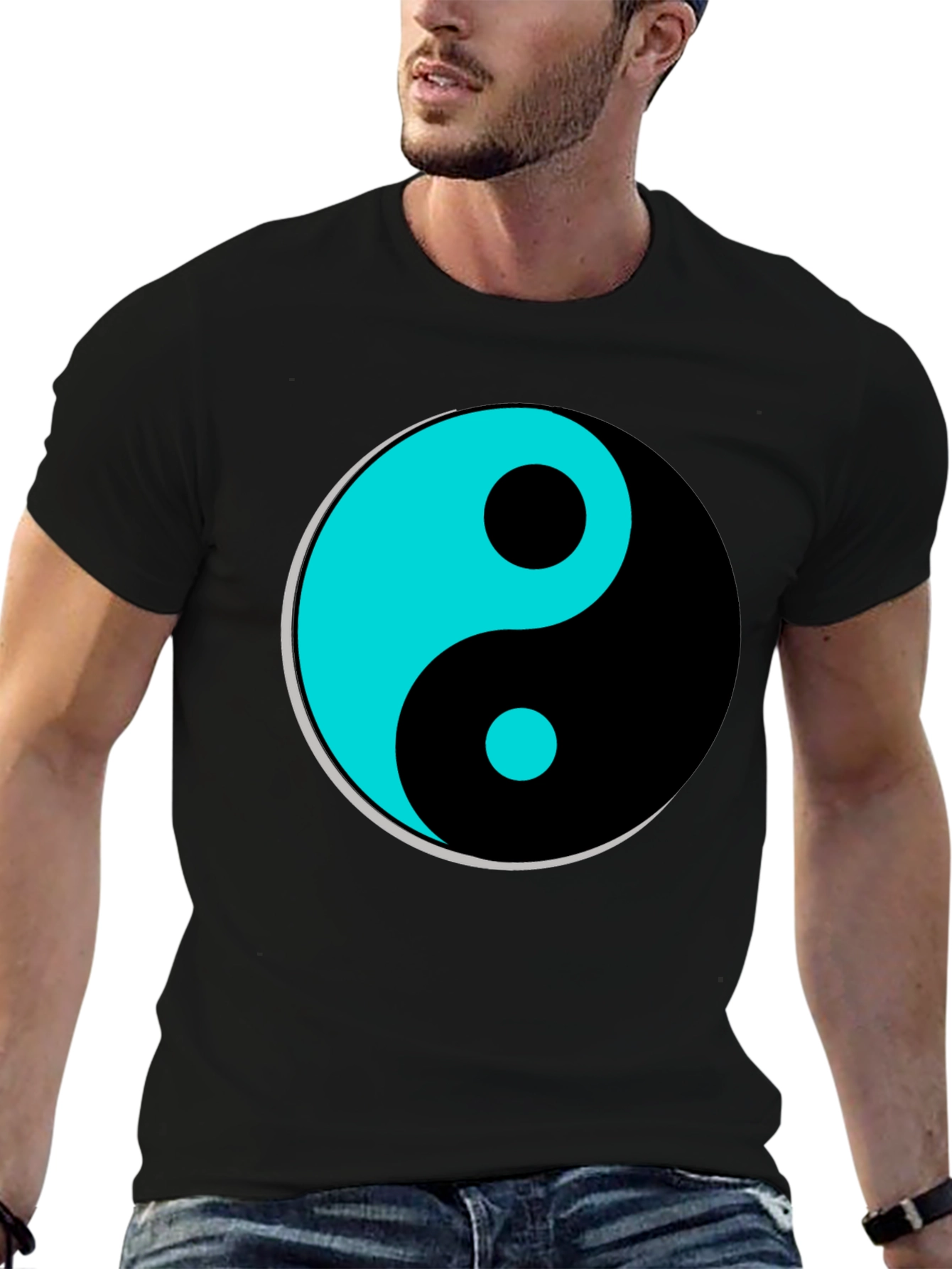 Yin Yang Graphic T-Shirt - Black Tee