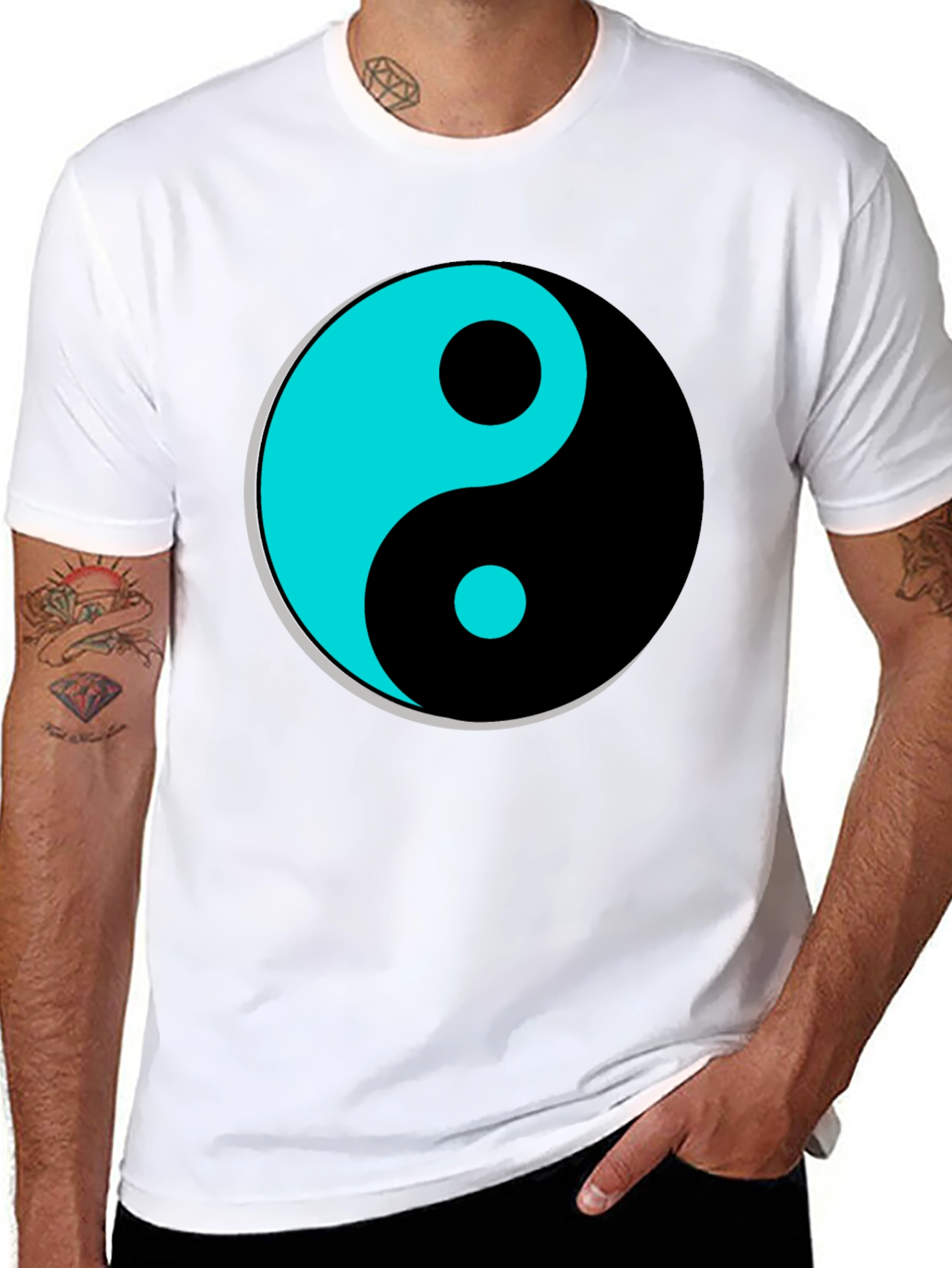 Yin Yang Graphic T-Shirt - Black Tee