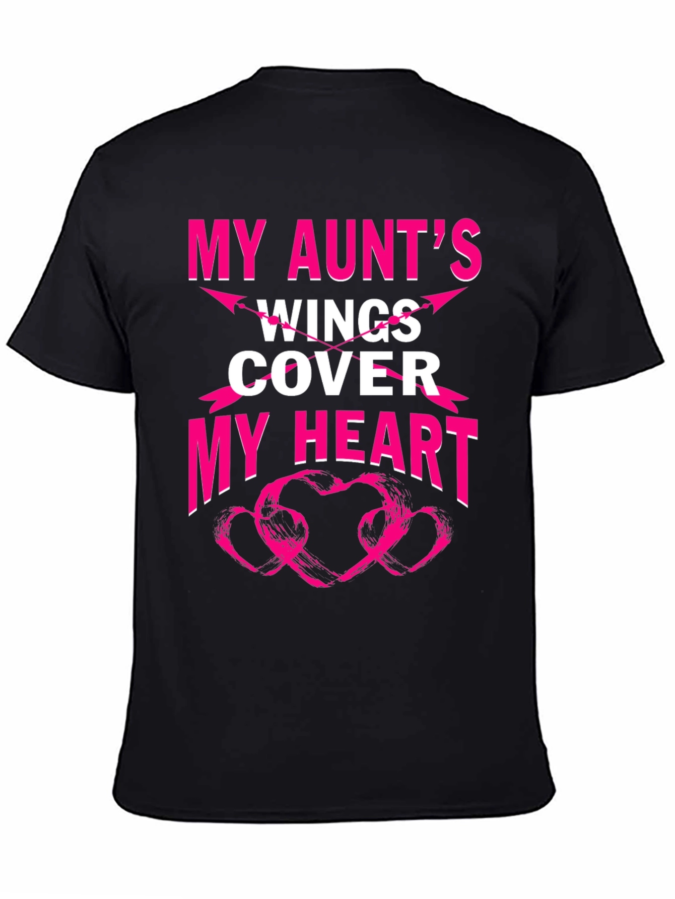My Aunts Wings Cover My Heart Graphic T-Shirt
