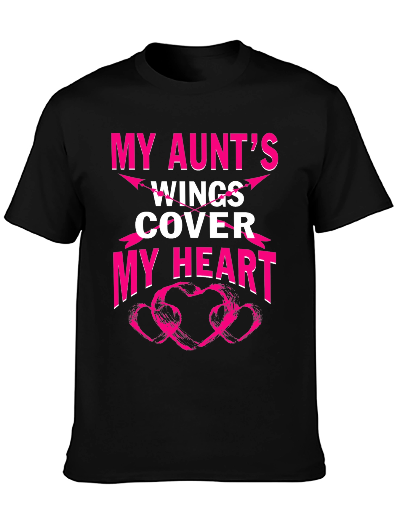 My Aunts Wings Cover My Heart Graphic T-Shirt