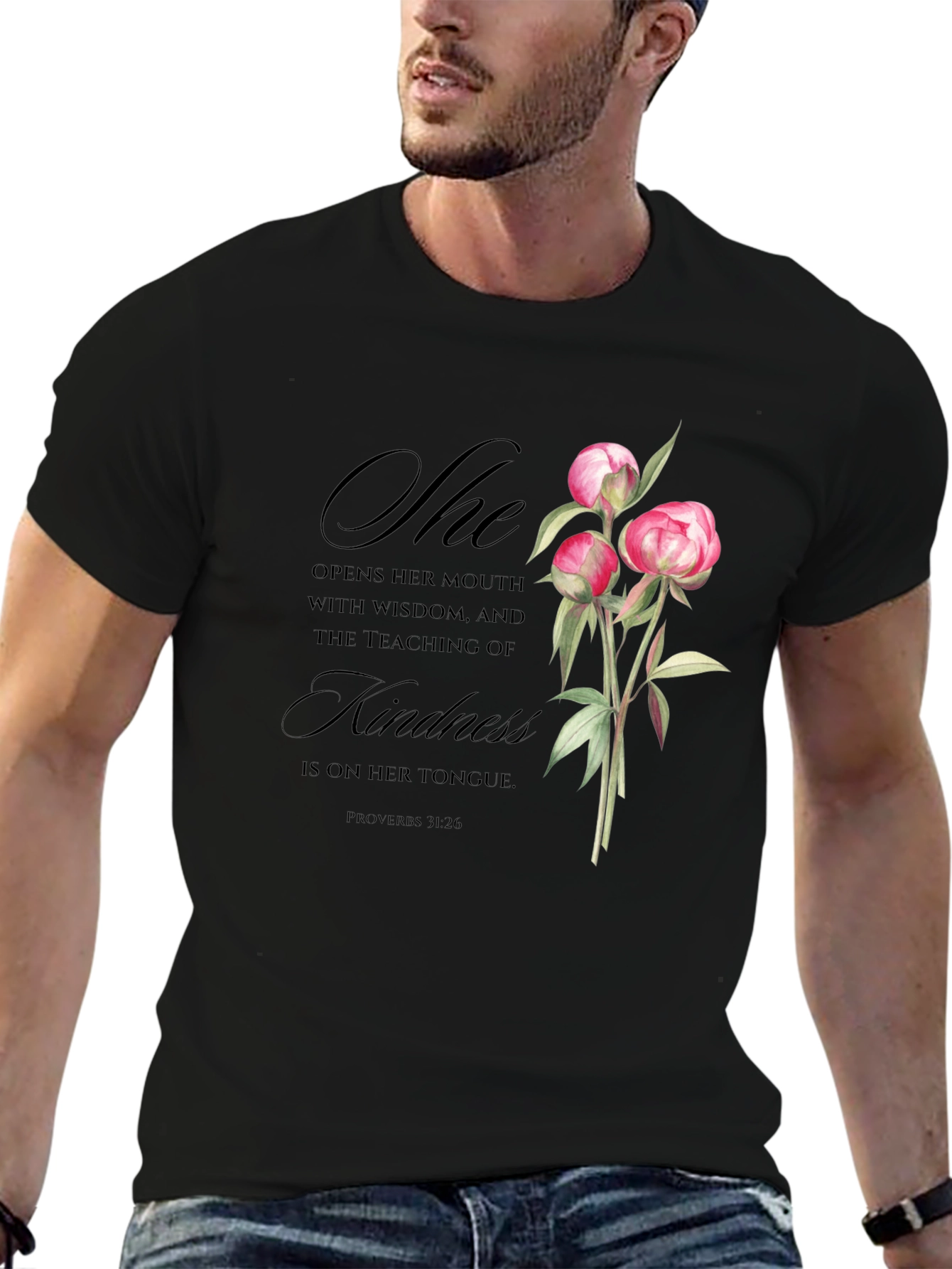 Floral Kindness T-Shirt - Proverbs 31:26