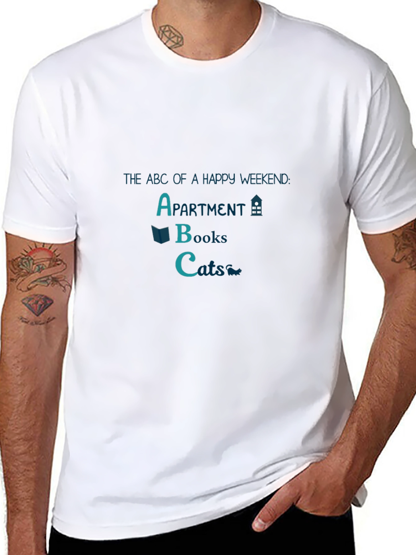 Happy Weekend T-Shirt: Apartment Books Cats