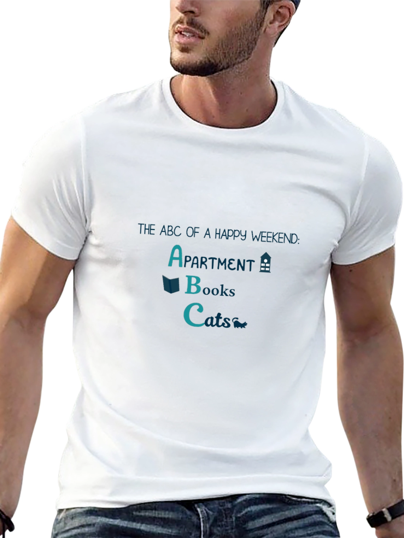 Happy Weekend T-Shirt: Apartment Books Cats