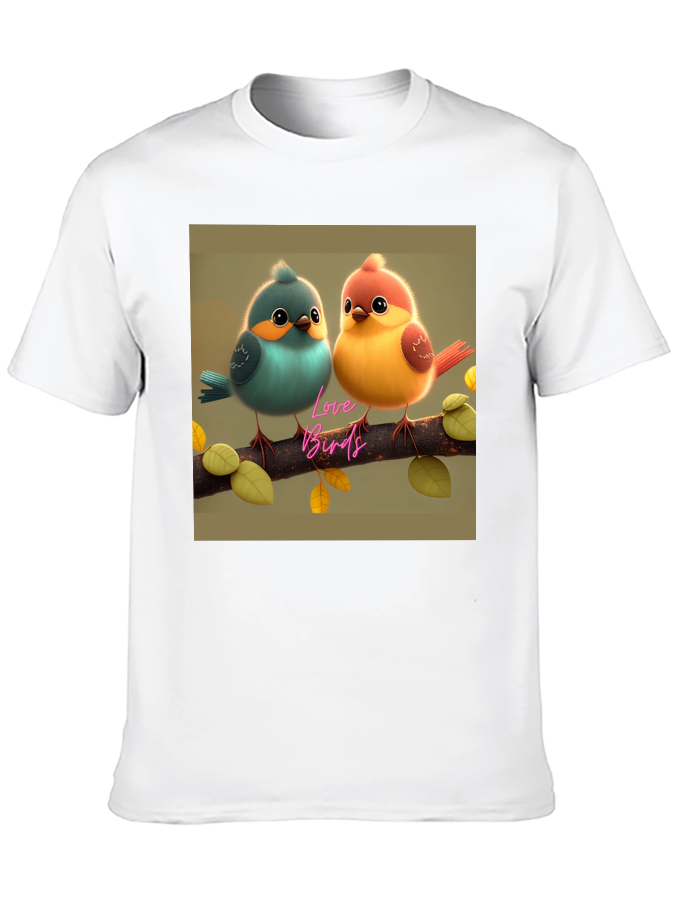 Love Birds Graphic Print Tee - Cute & Stylish