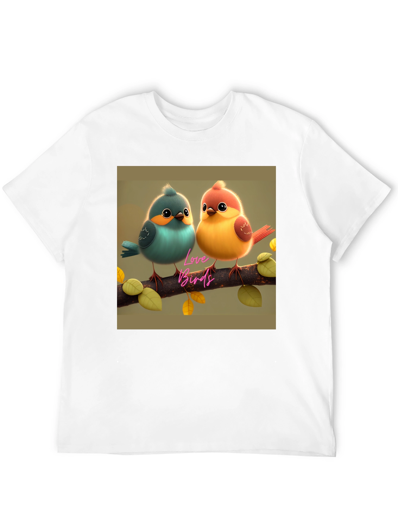 Love Birds Graphic Print Tee - Cute & Stylish