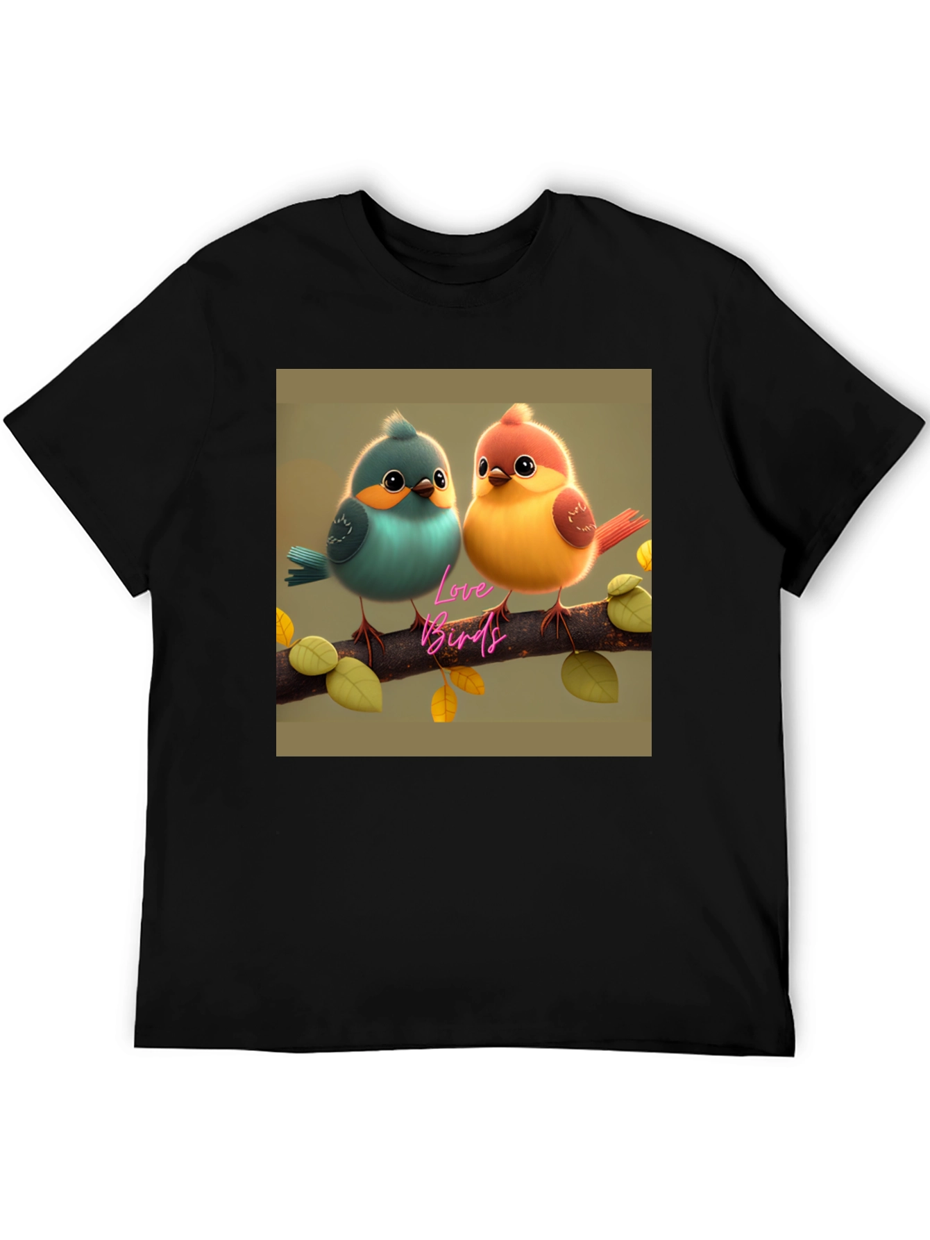 Love Birds Graphic Print Tee - Cute & Stylish