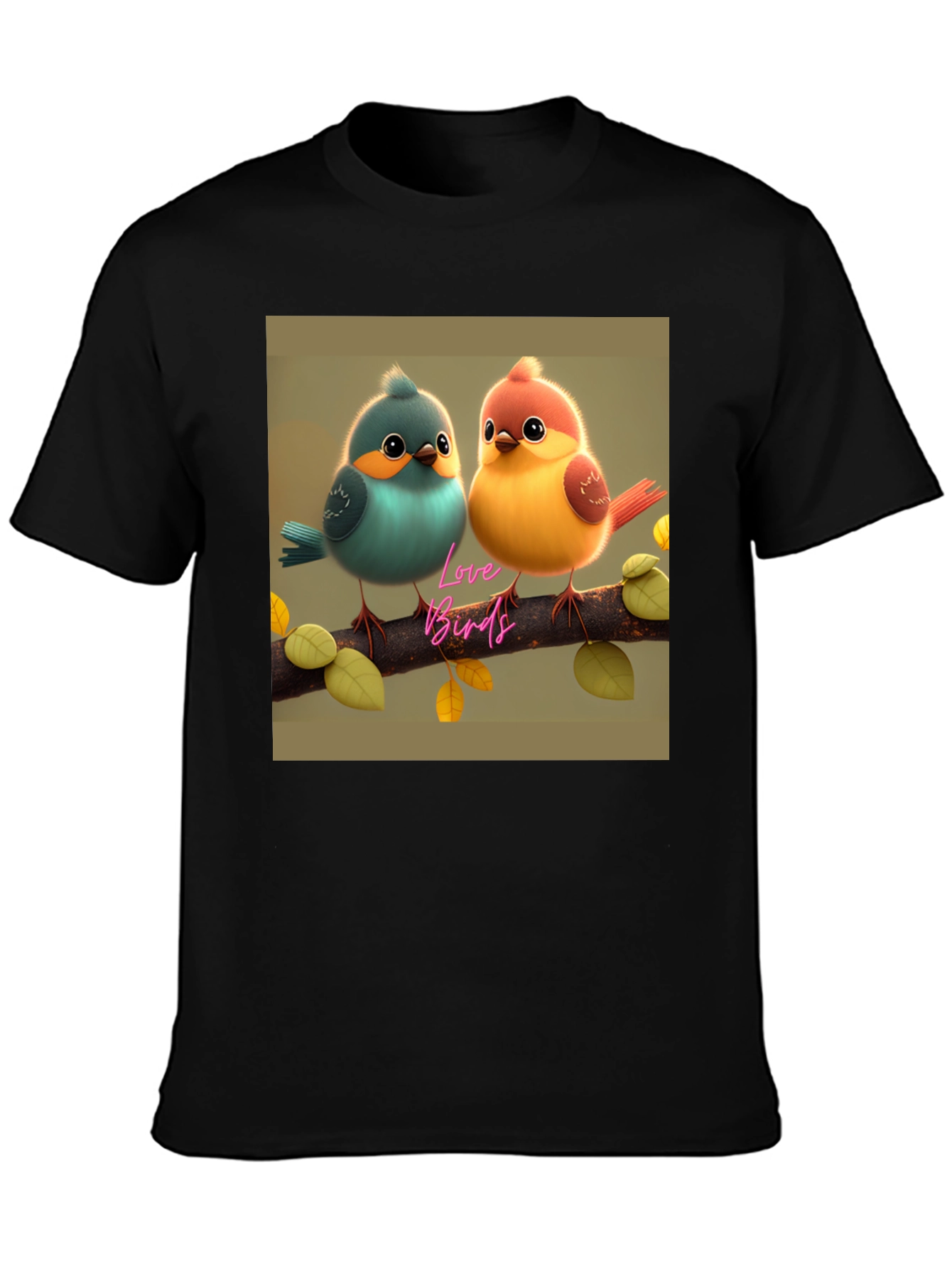 Love Birds Graphic Print Tee - Cute & Stylish