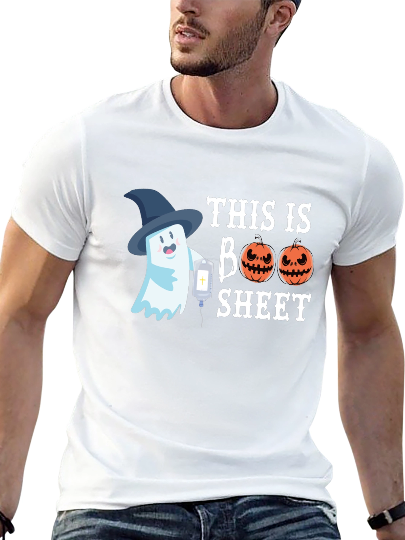 Boo Sheet Halloween Graphic T-Shirt