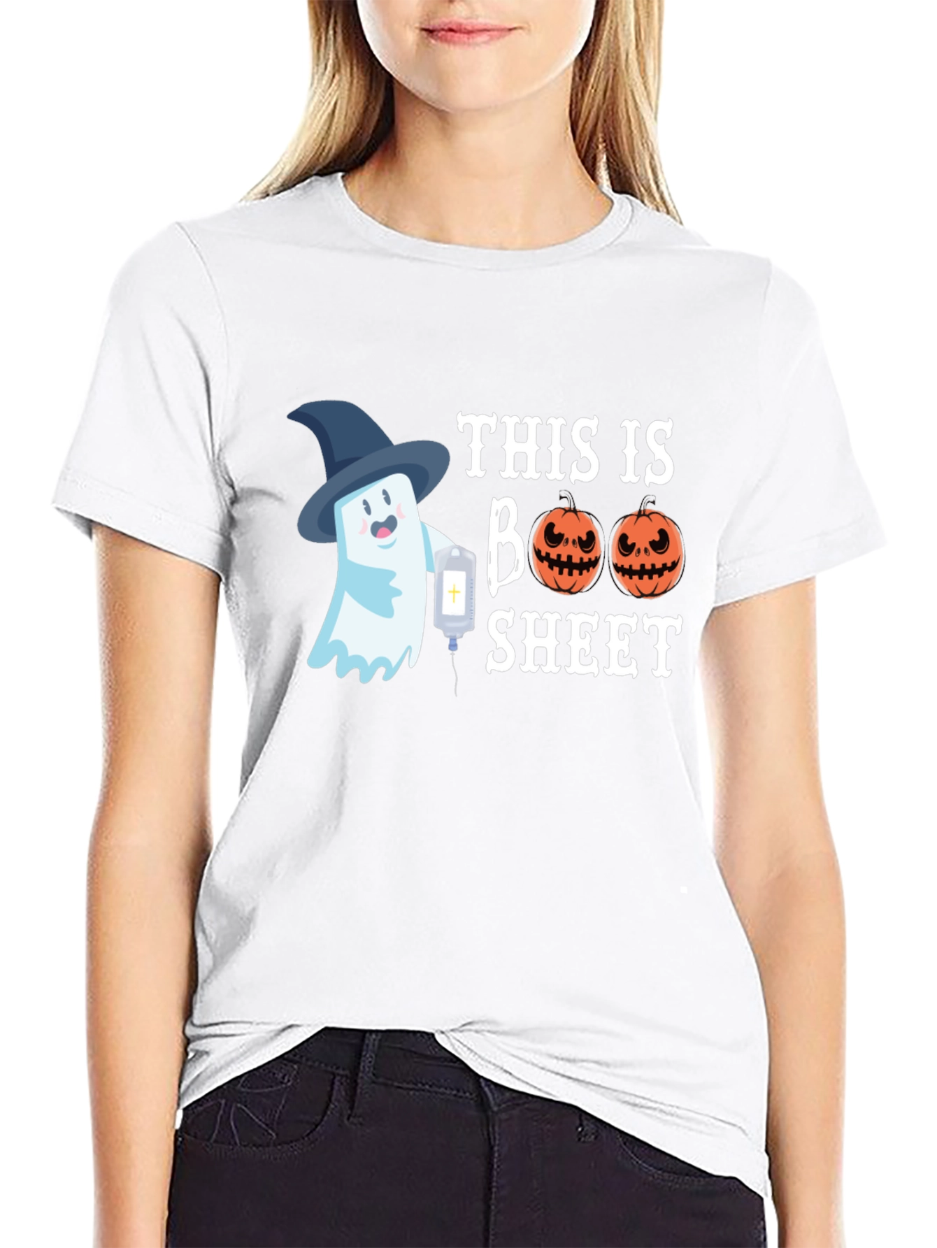 Boo Sheet Halloween Graphic T-Shirt