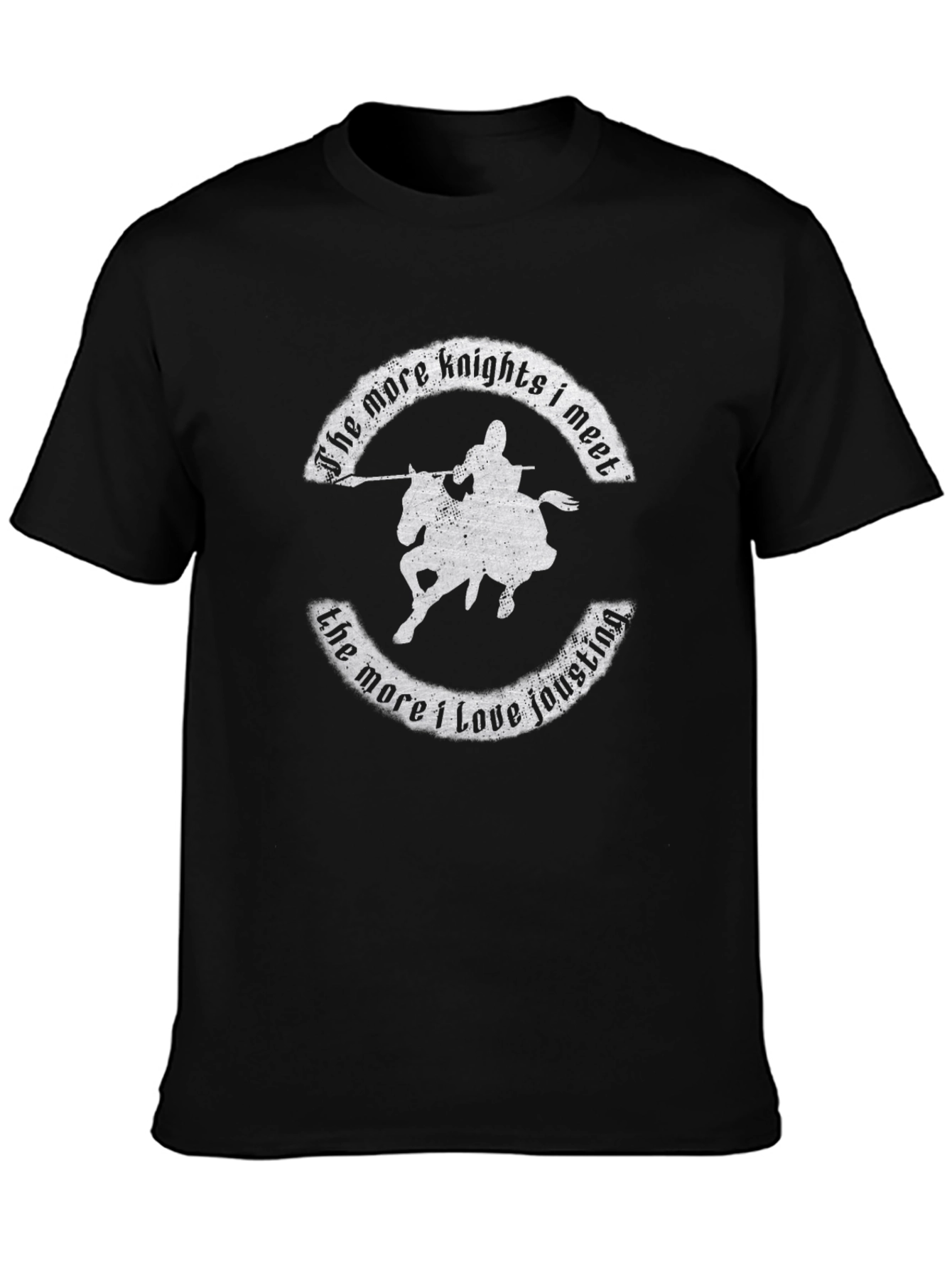 Knights and Jousting Black T-Shirt