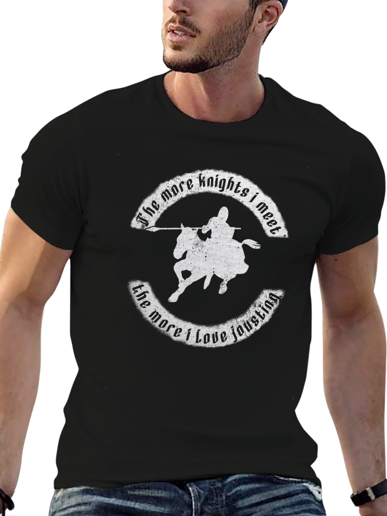 Knights and Jousting Black T-Shirt
