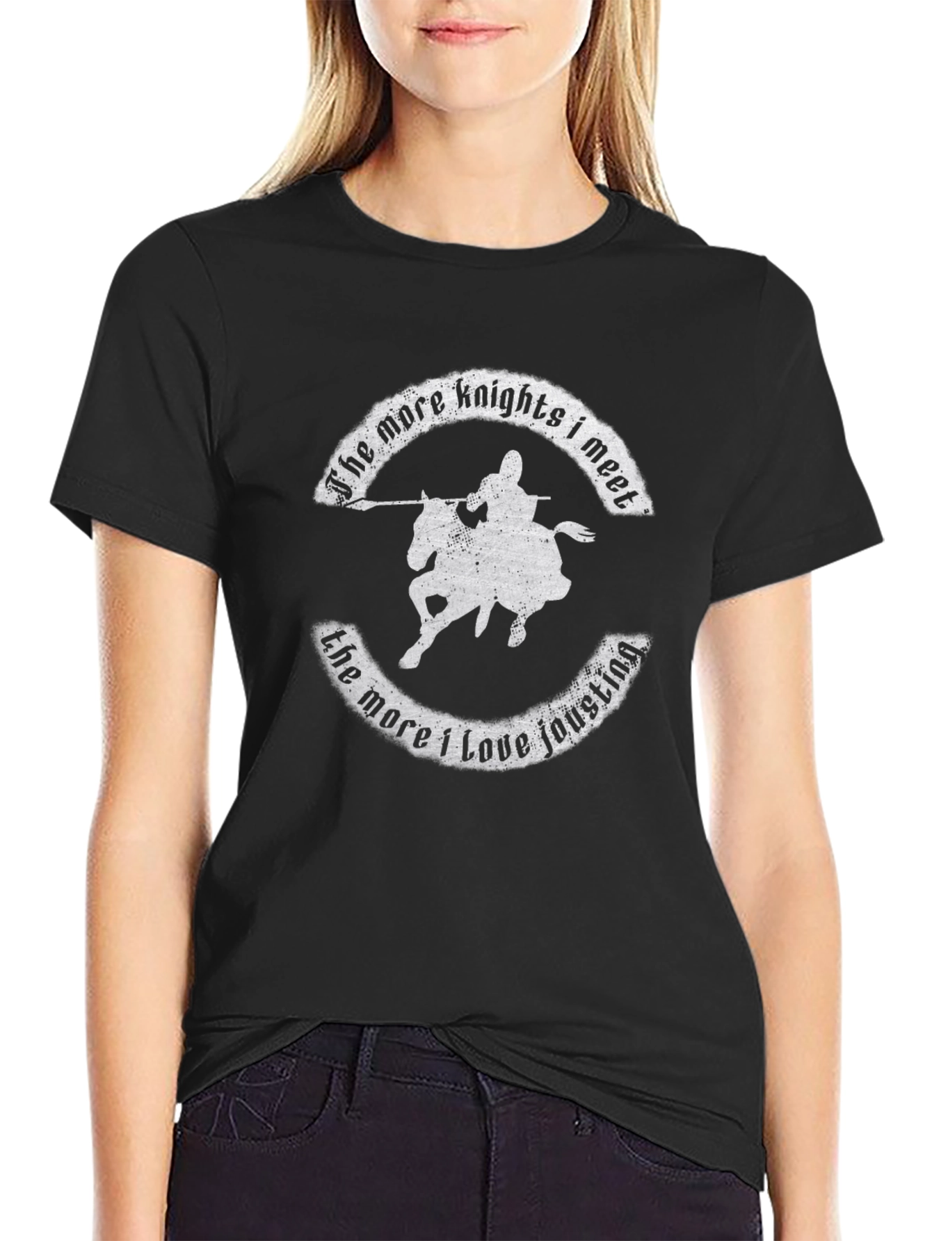 Knights and Jousting Black T-Shirt
