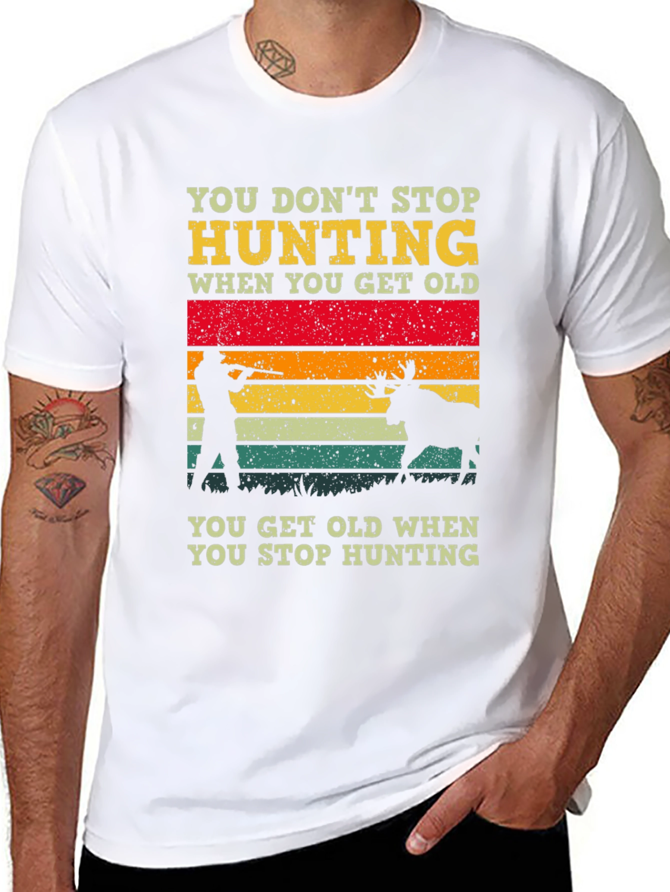 Hunting Graphic T-Shirt - You Dont Stop Hunting