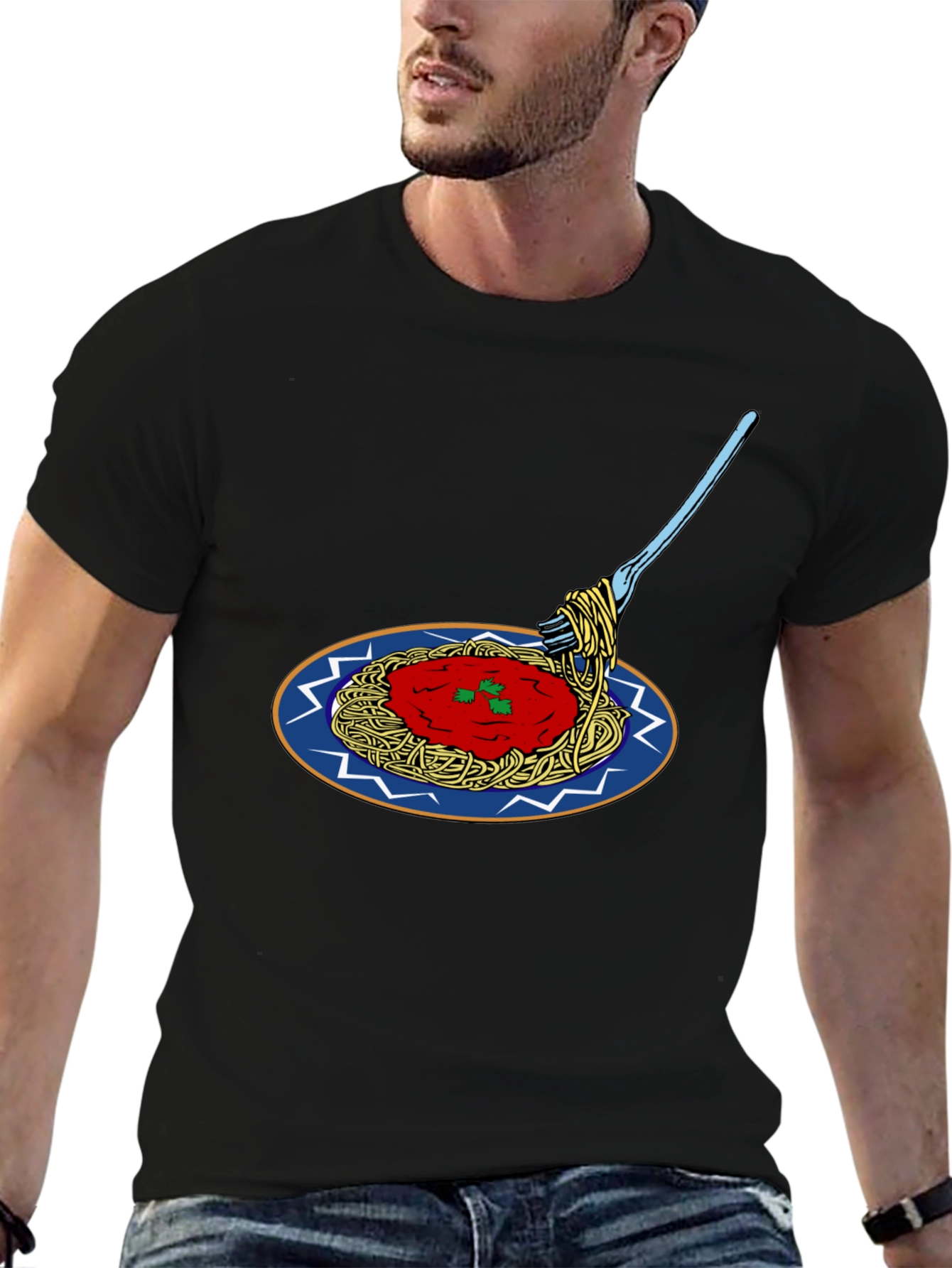 Spaghetti Graphic T-Shirt - Unique Pasta Design Tee