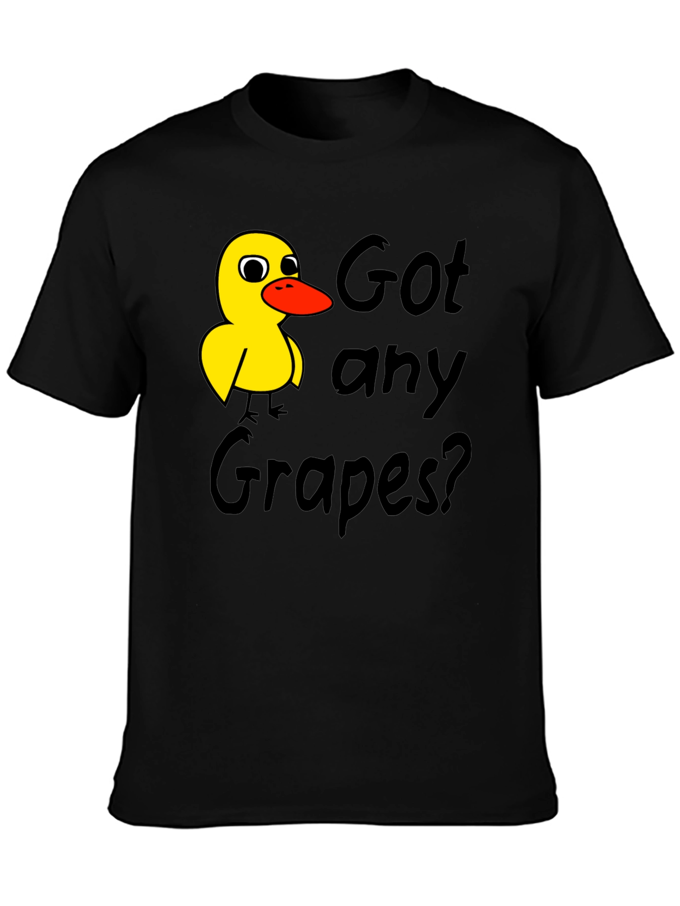 Got Any Grapes T-Shirt Duck Graphic Tee Black