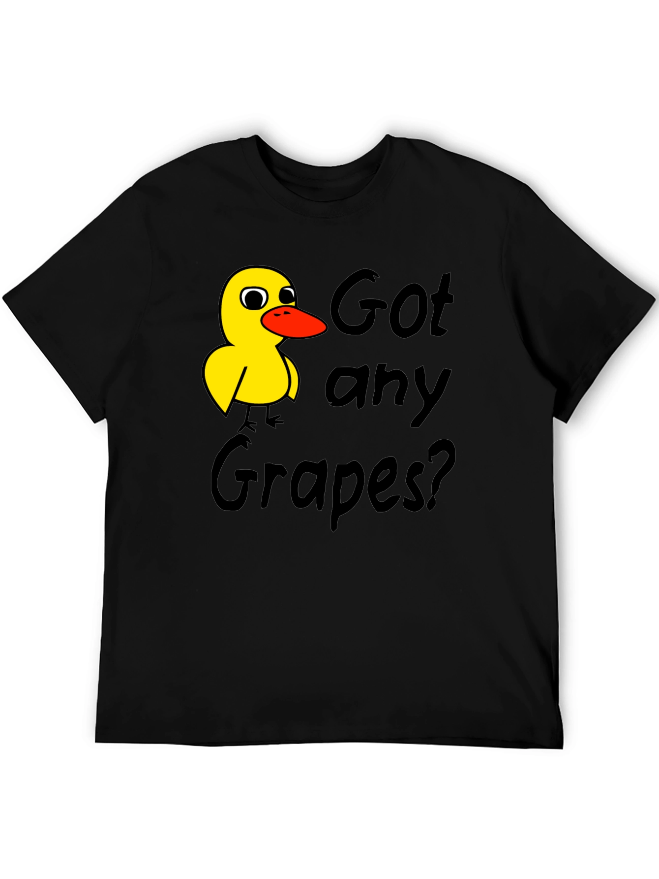 Got Any Grapes T-Shirt Duck Graphic Tee Black